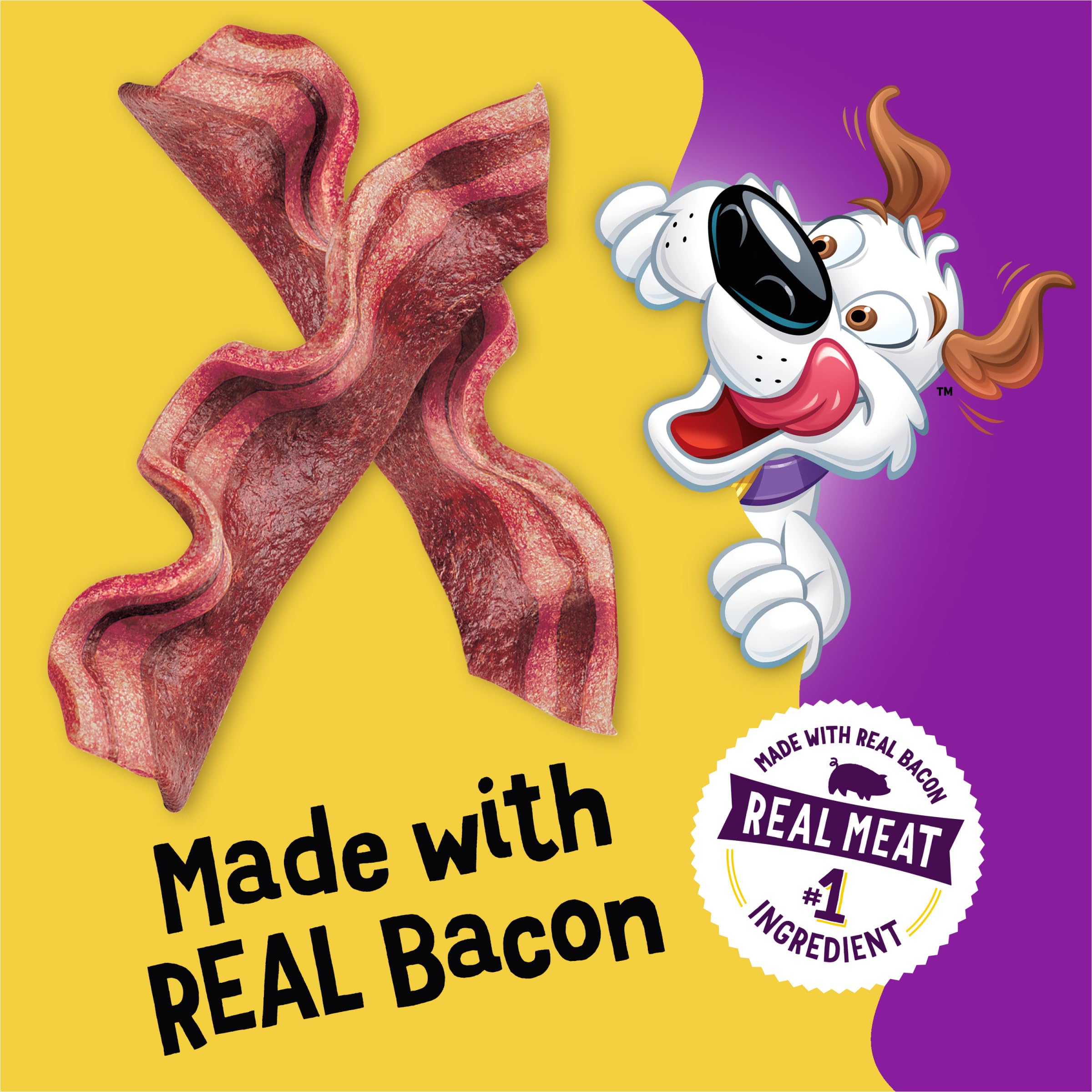 Purina Beggin Strips Dog Treats, Original With Bacon Flavor - (4) 25 oz. Pouches