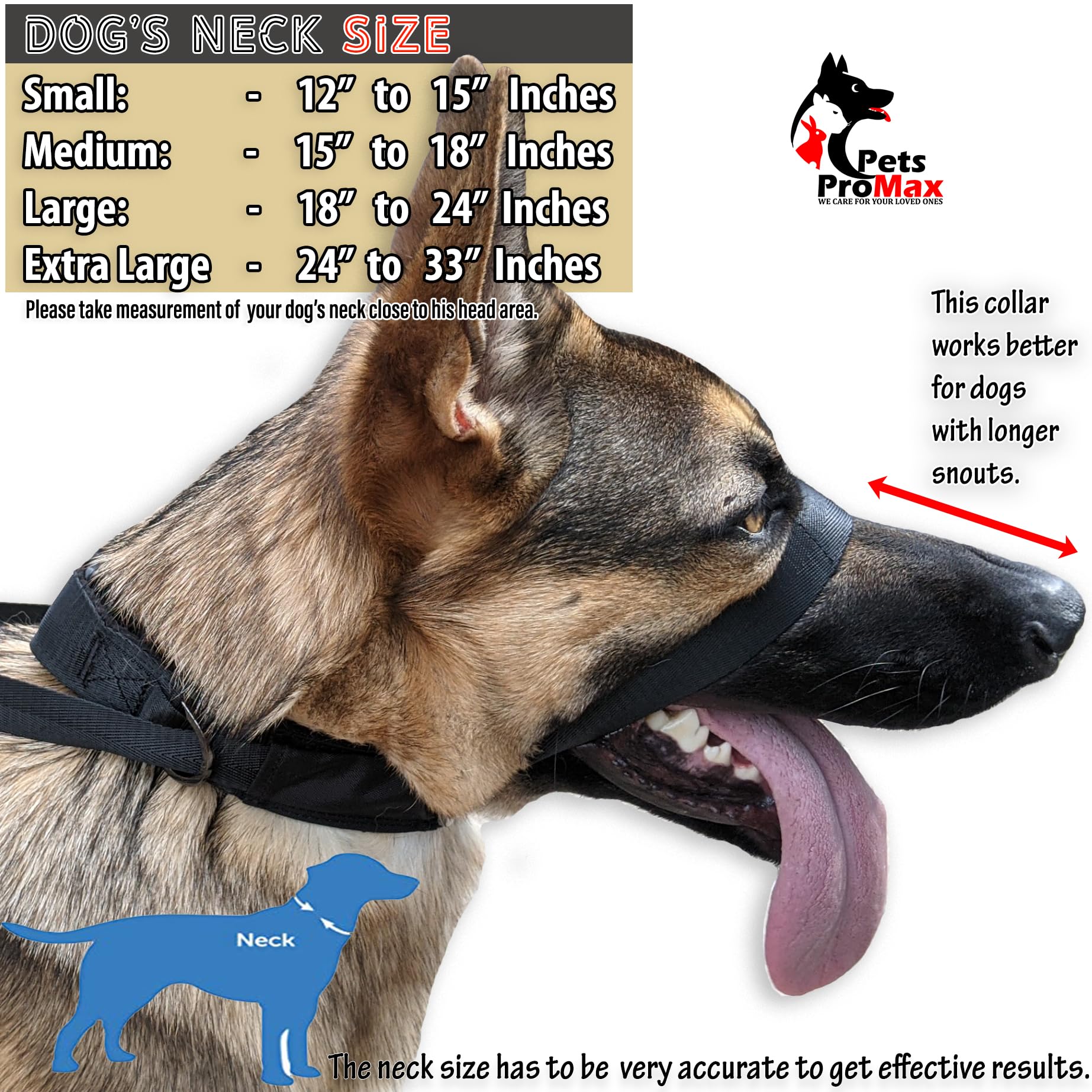 Petspromax No-Pull Dog Headcollar For Large Dogs (Agressive/Reactive Dogs; Instant Stop Pulling; Gentle Training Collar For Dogs