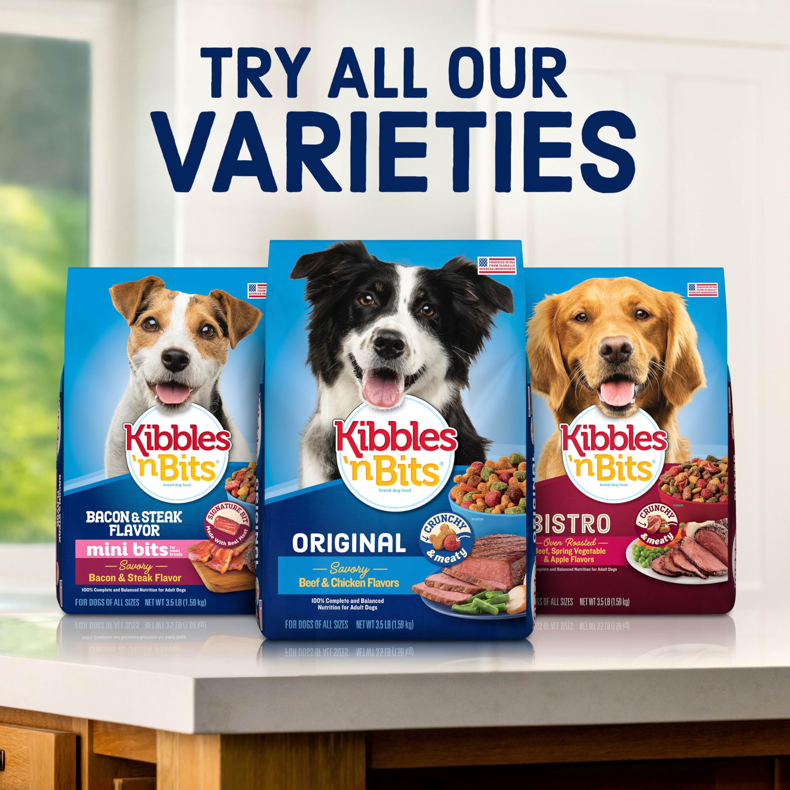 Kibbles n Bits Original Savory Beef & Chicken Flavor Dry Dog Food, 31 Pound Bag