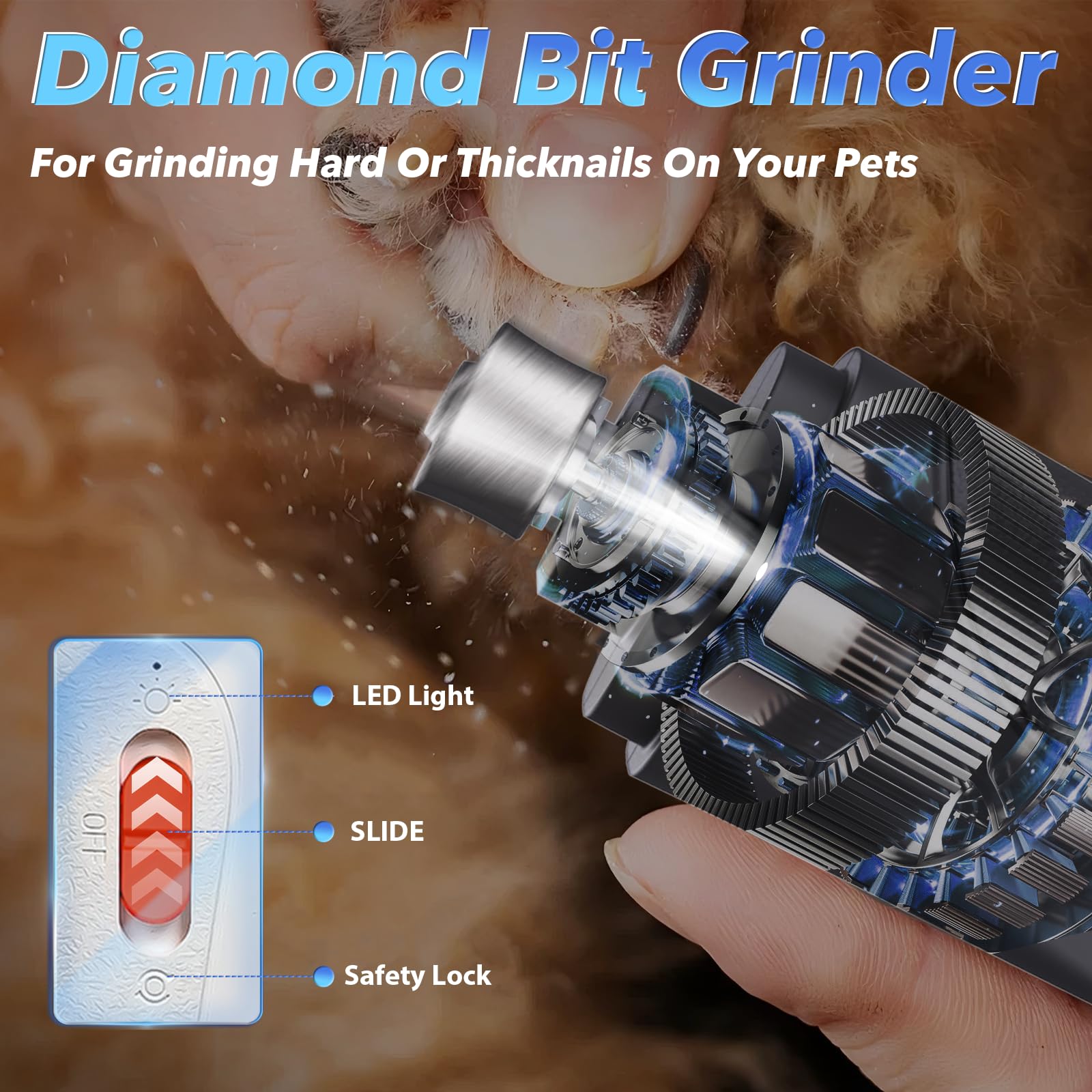 CATPICK 2-in-1 Cat Nail Clippers & Dog Nail Clippers Trimmers for Large Medium Small Dogs Cats Claw Trimmer Quick Sensor and Saf