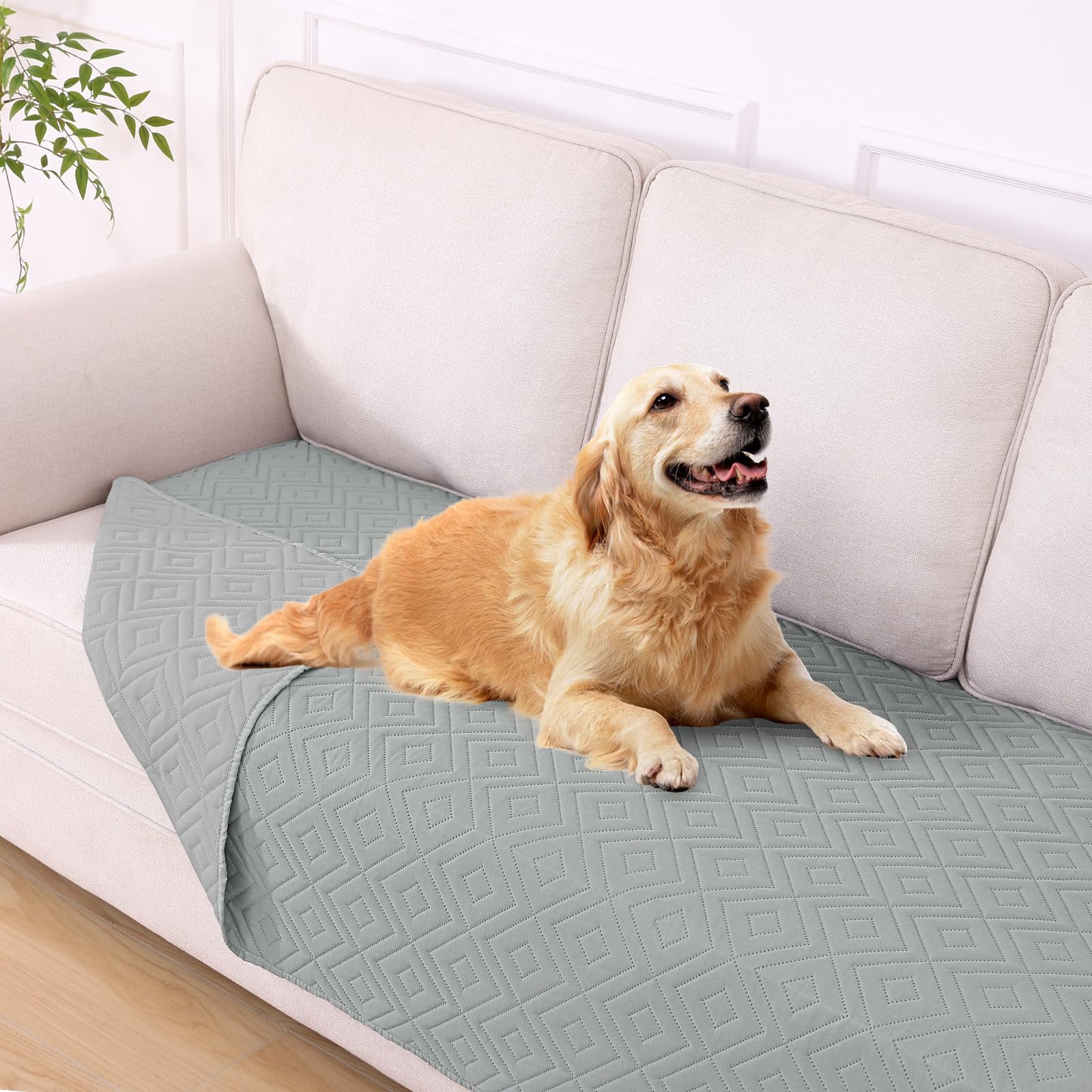 hyha Waterproof Dog Blanket, Soft Pet Bed Blankets, Waterproof Sofa Couch Cover for Dogs Washable, Reversible Pet Couch Covers f
