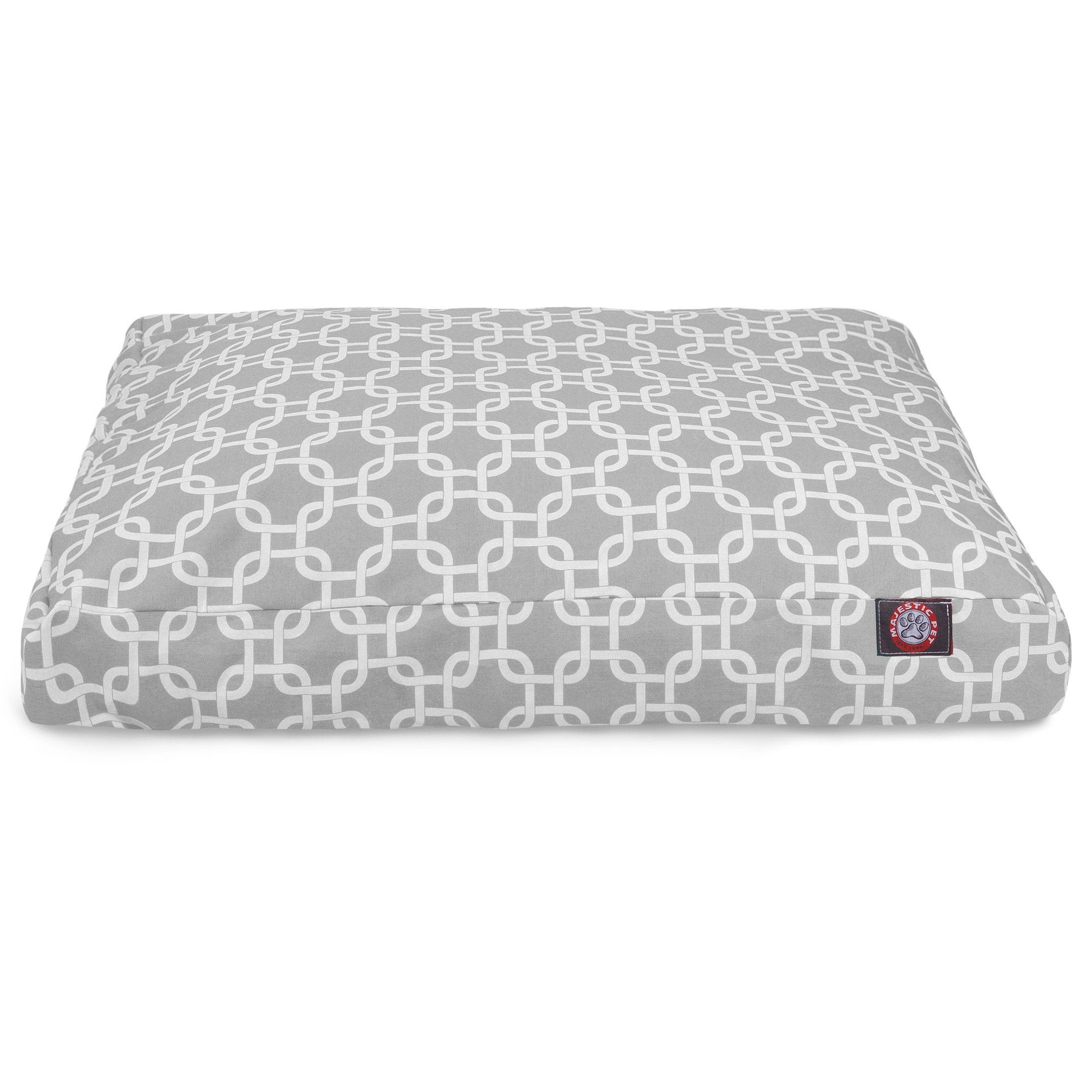 Gray Links Small Rectangle Indoor Outdoor Pet Dog Bed With Removable Washable Cover By Majestic Pet Products