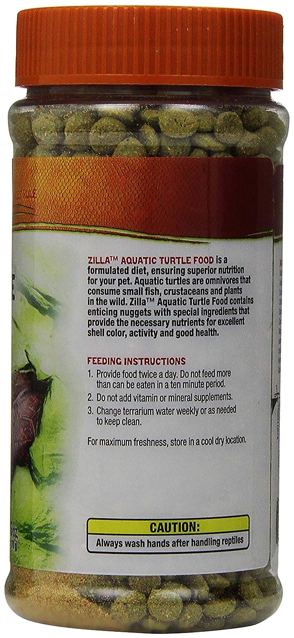 Zilla Aquatic Turtle Extruded Food Pellets 6 Ounces