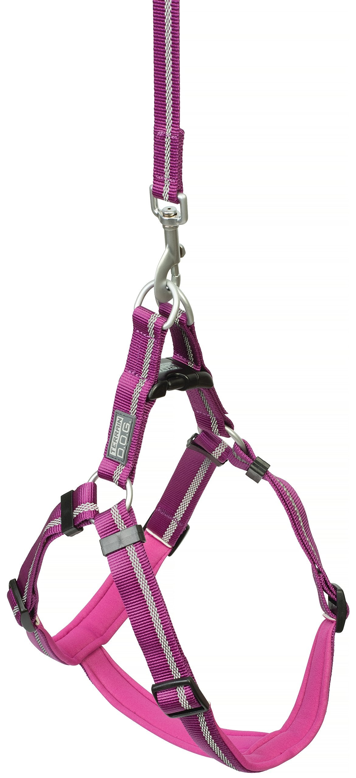 Terrain D.O.G. Reflective Neoprene Lined Dog Harness, Medium, Purple