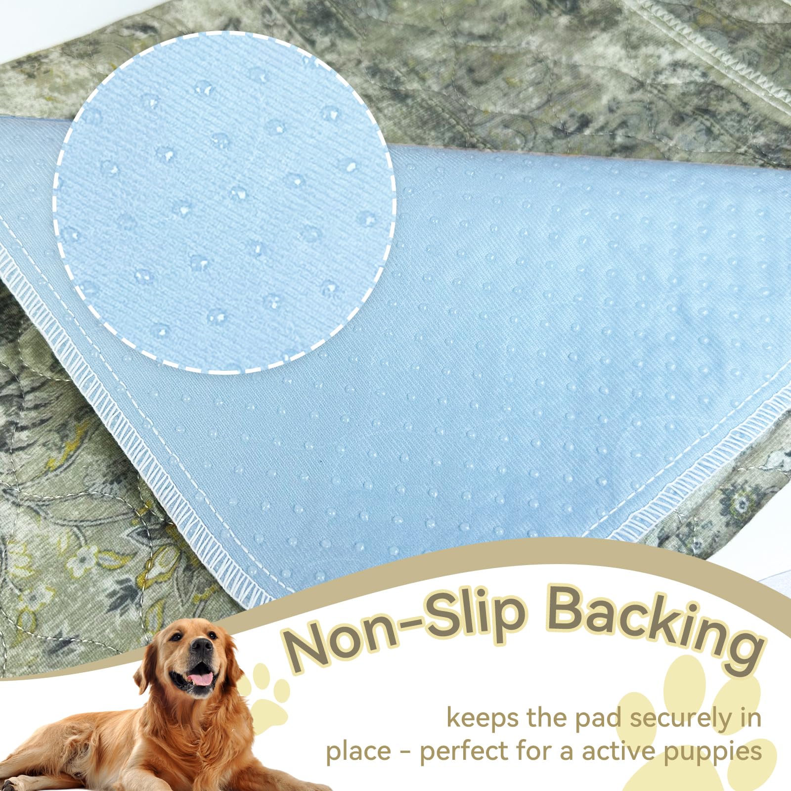 Damiroon Washable Dog Pee Pads - Reusable Absorbent Puppy Training Pads, Leakproof(36'' X41'',2 -Pack) For Indoor/Outdoor Use