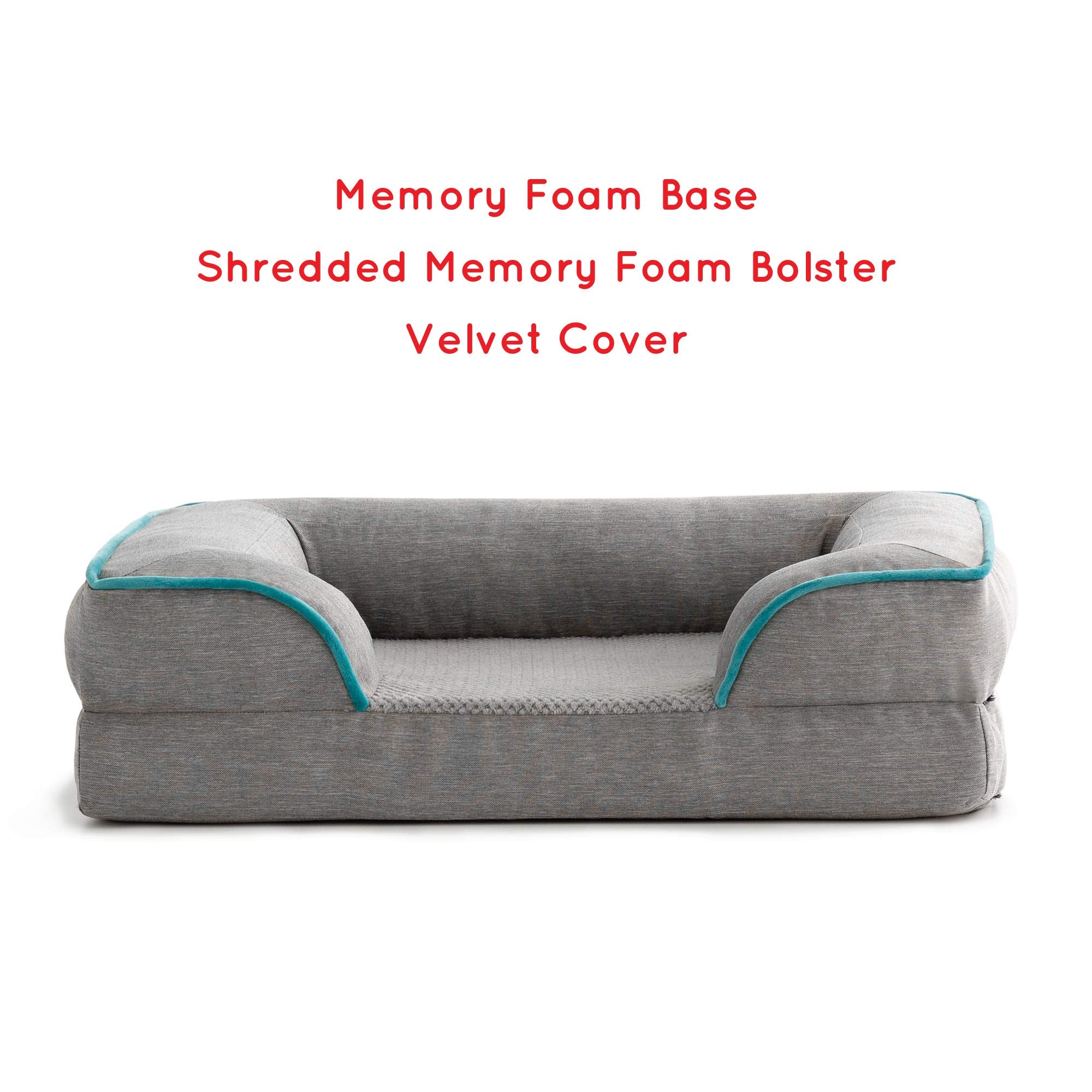 Brindle Orthopedic Dog Bed for Medium Dogs - Waterproof Dog Sofa Bed Medium, Supportive Memory Foam Pet Couch Bed with Removable