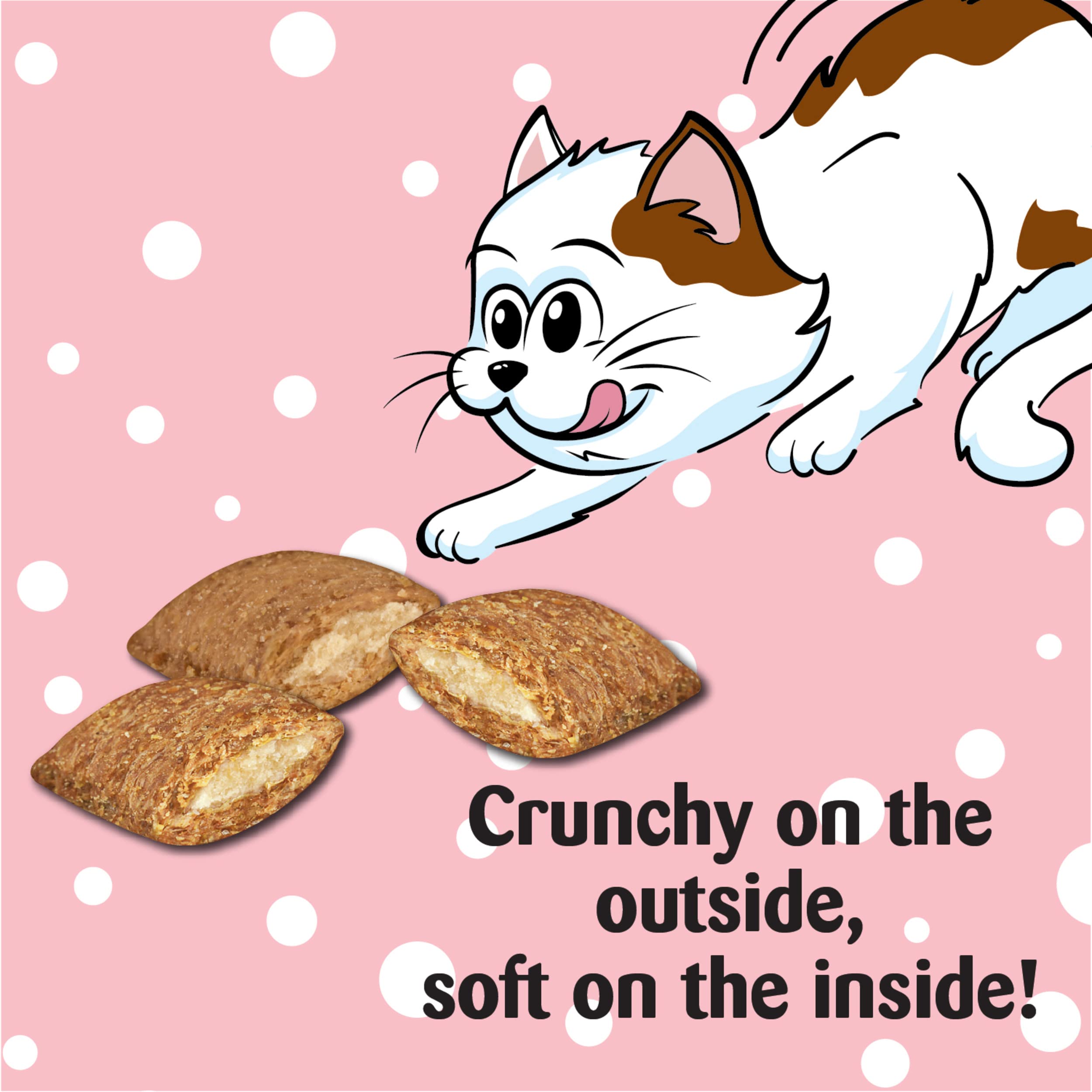 Temptations Kitten Crunchy and Soft Treats Salmon and Dairy Flavor, 3 oz. Pouch, (Pack of 12)