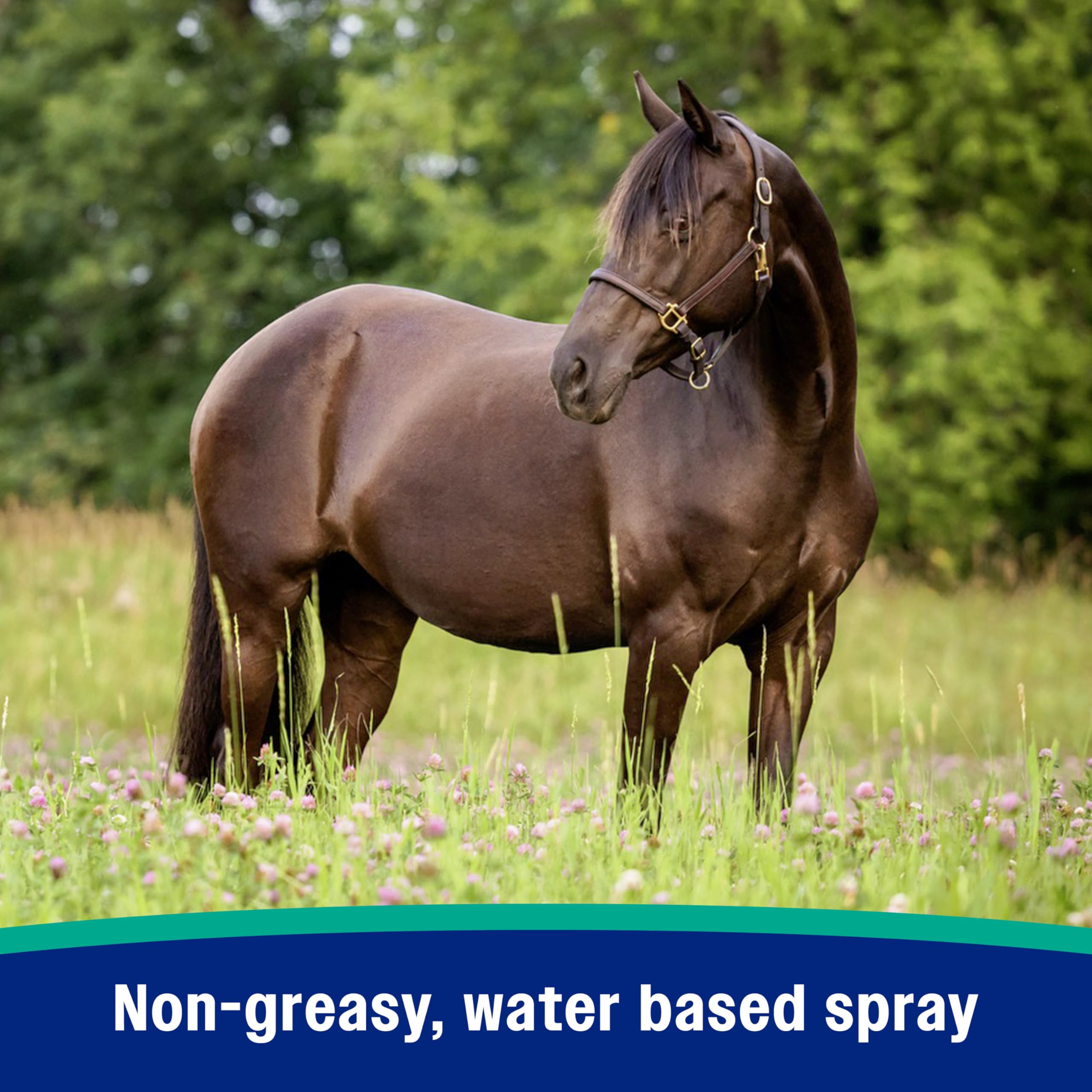 Farnam Natures Defense Water-Based Botanical Fly Repellent Spray for Horses, Ideal for Sensitive Skin, 32 oz