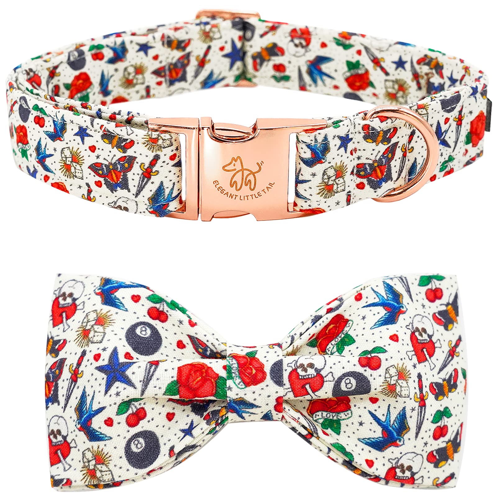 Elegant Little Tail Bowtie Collar - Customize For X-Small Dogs