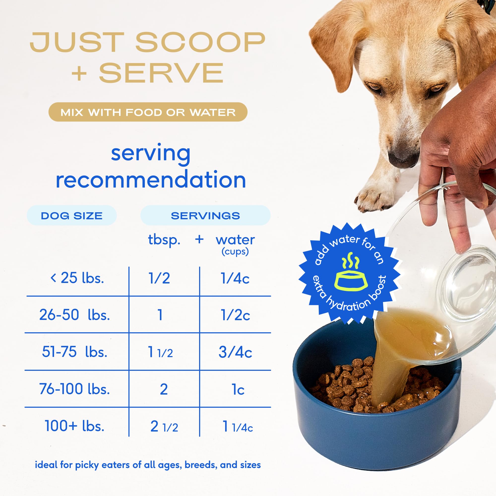 Native Pet Bone Broth for Dogs and Cats - Chicken Bone Broth Powder Dog Food Toppers for Picky Eaters - Provides Extra Nutrition