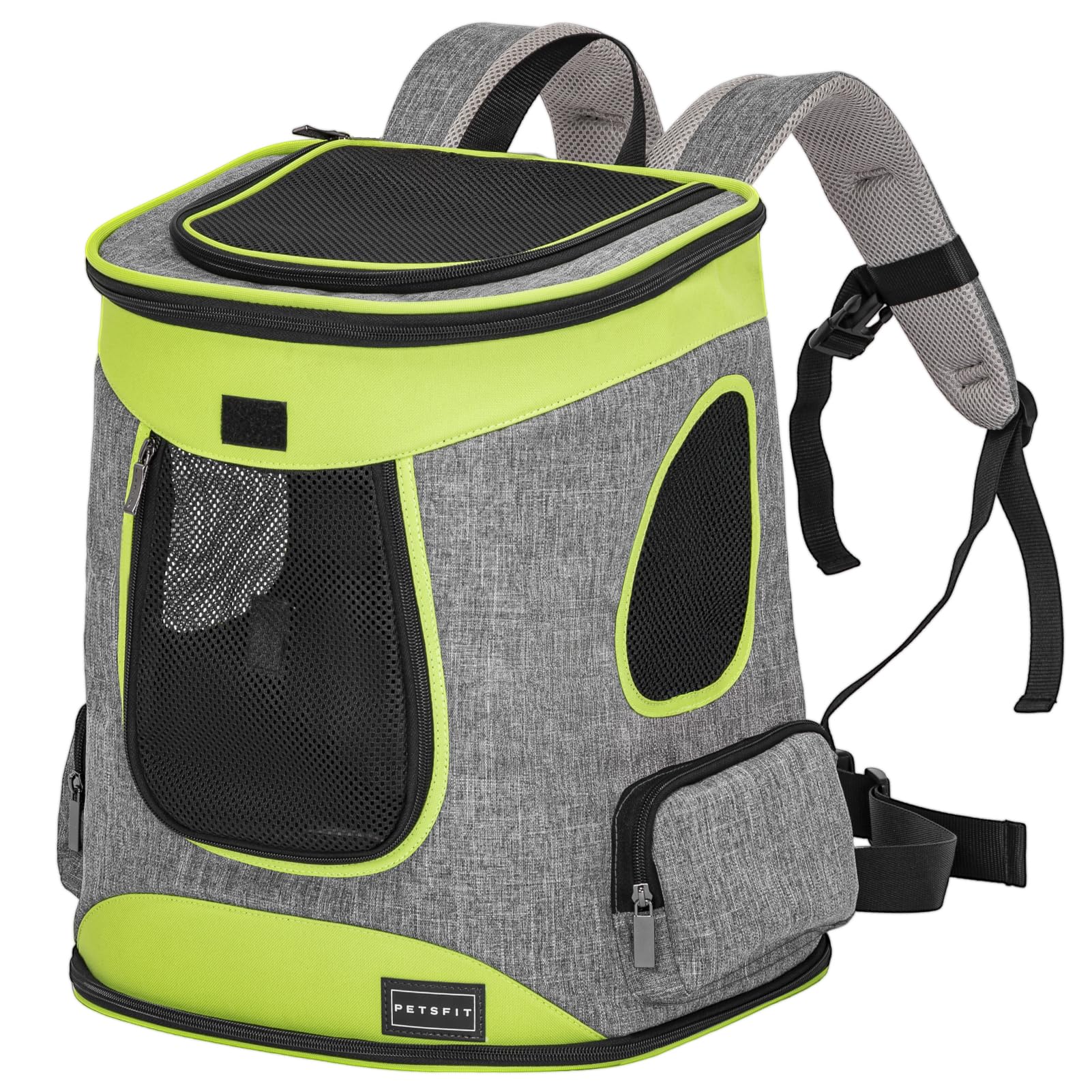 Petsfit Pet Backpack Carrier Easy-Fit Dog Travel Backpack Carrier For Hiking Walking Cycling Suitable For Small Medium Dogs Cats
