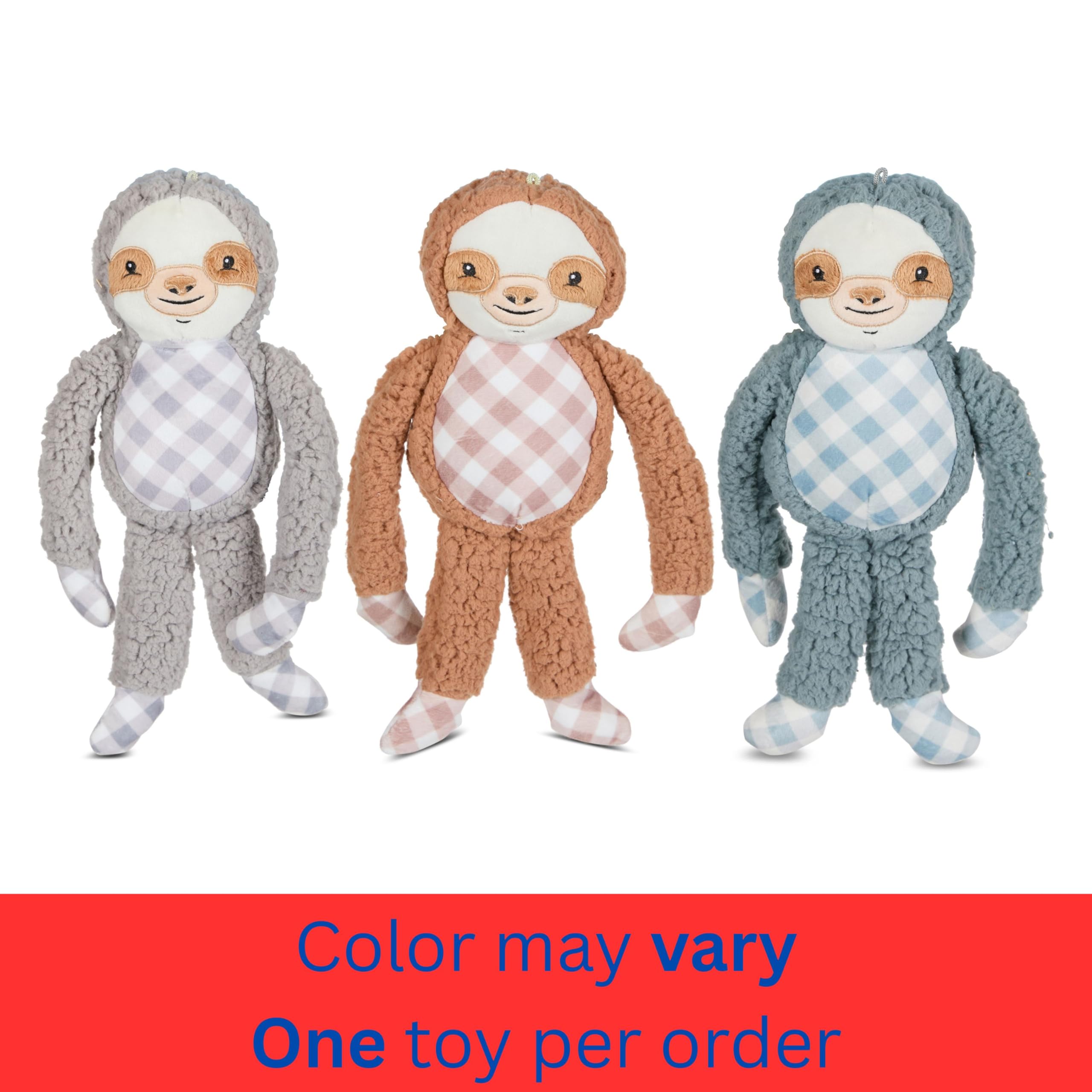 Bow Wow Fantasy Creature Plush Dog Toy - Squeaky & Crinkle Dino or Dragon - Toss, Fetch & Play - Soft & Durable - Colors May Var