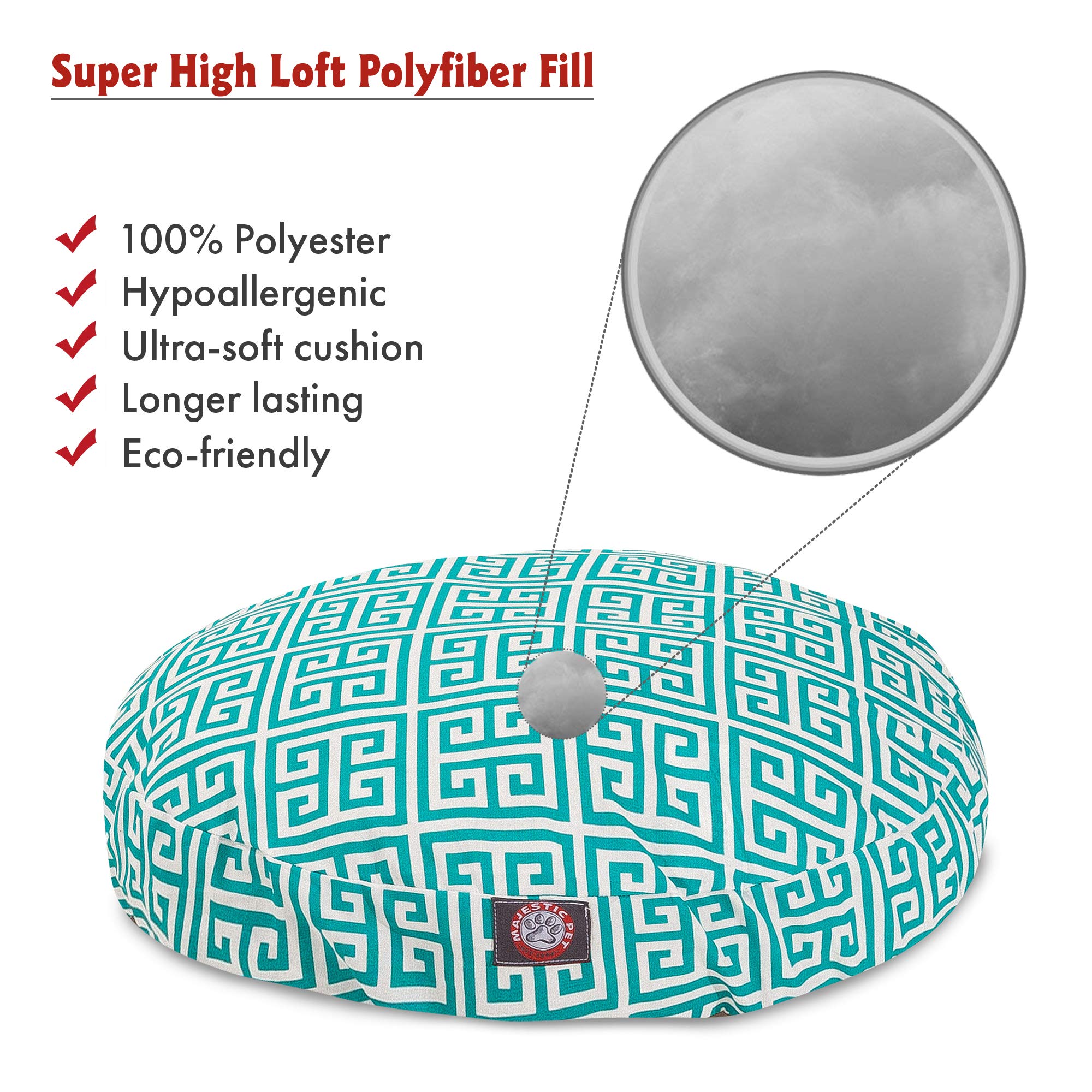 Pacific Towers Medium Round Indoor Outdoor Pet Dog Bed With Removable Washable Cover By Majestic Pet Products