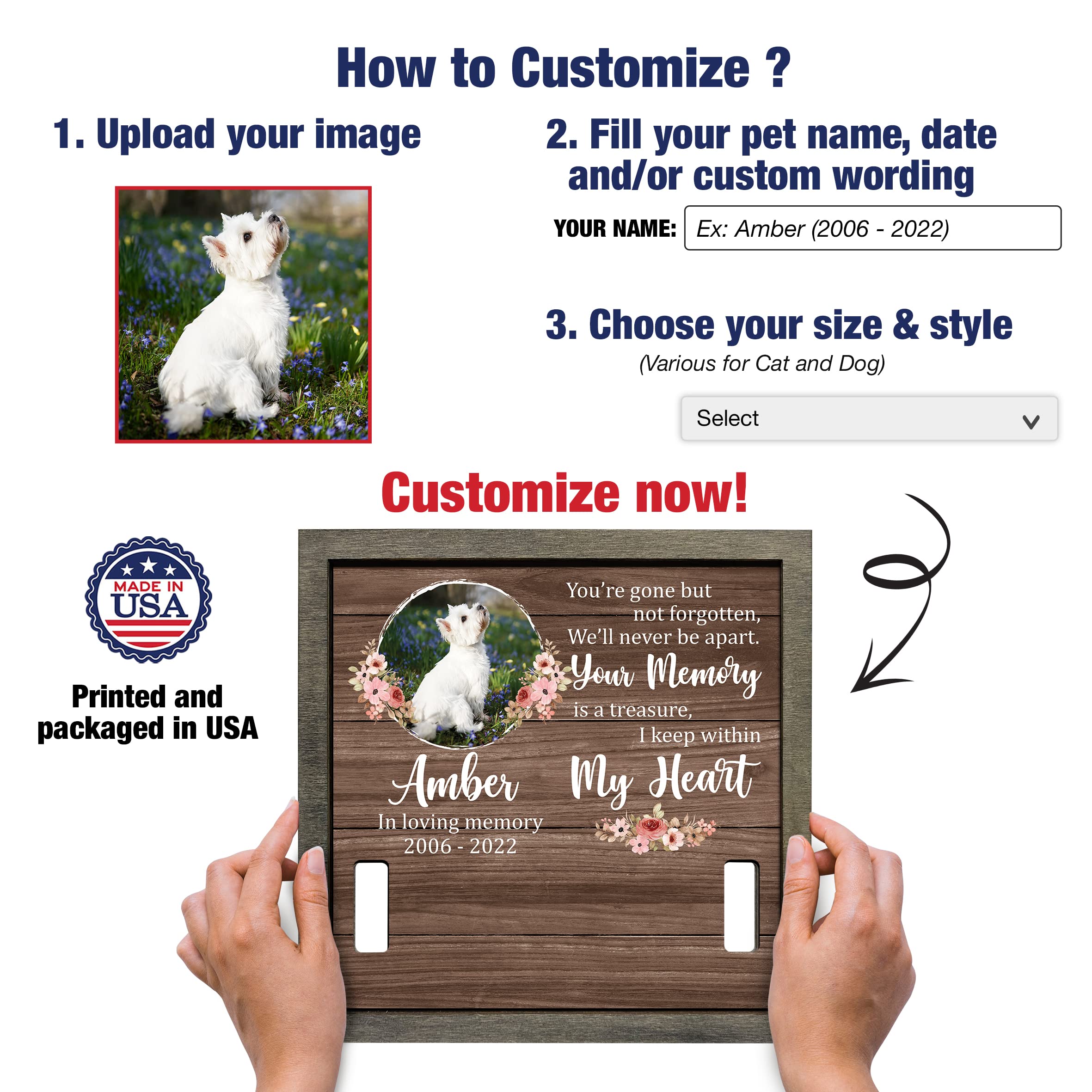 Bfigift Personalized Pet Loss Gifts Dog Picture Collar Frame Pet Remembrance Gifts Dog Memorial Gifts Dog Memorial Frames For Pictures Sympathy Gifts Keepsake Bereavement Gifts Funerary Decor Wall