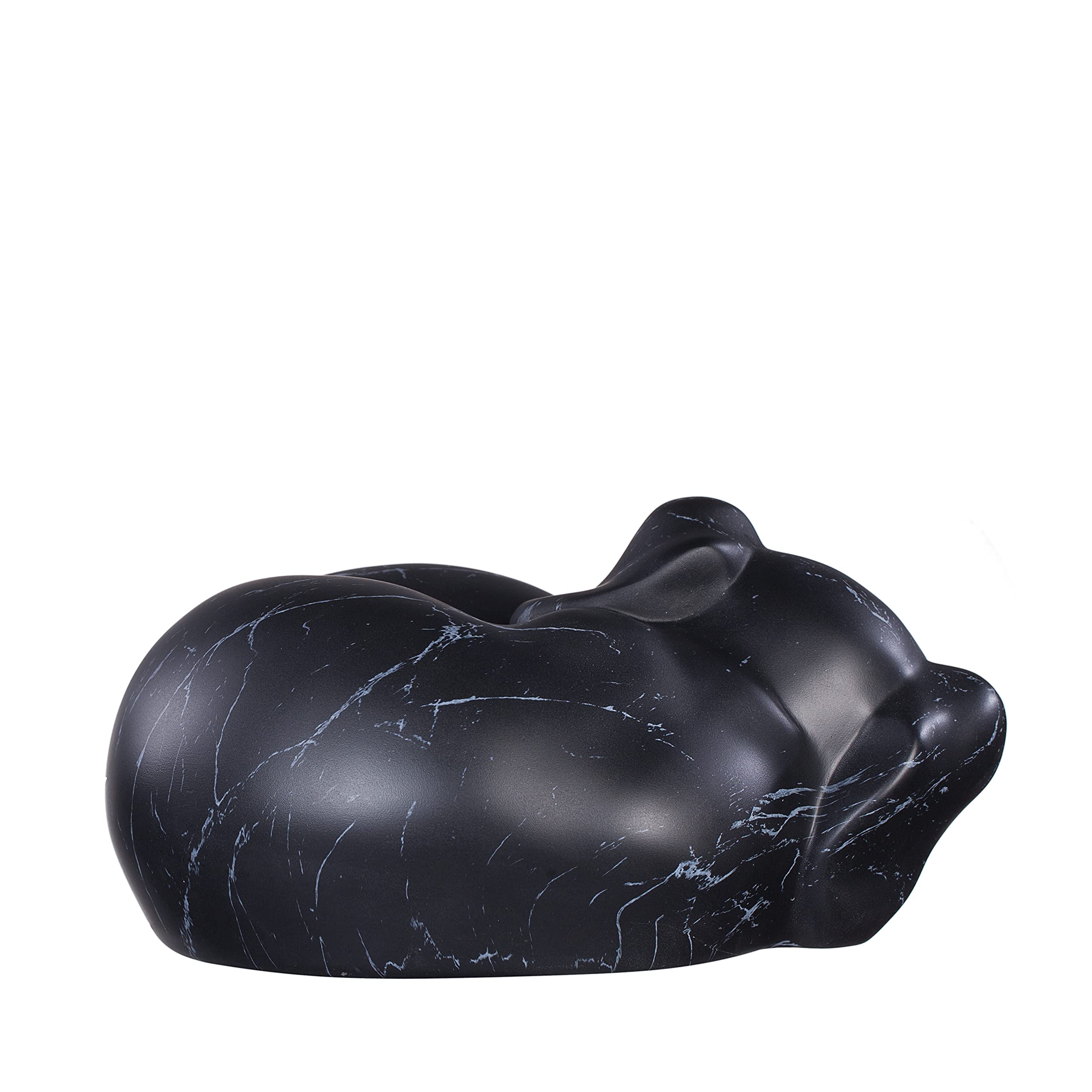 Kriss Art Dog Urn - Sleeping Resin Cremation Urn for Ashes, Small Animal, Black