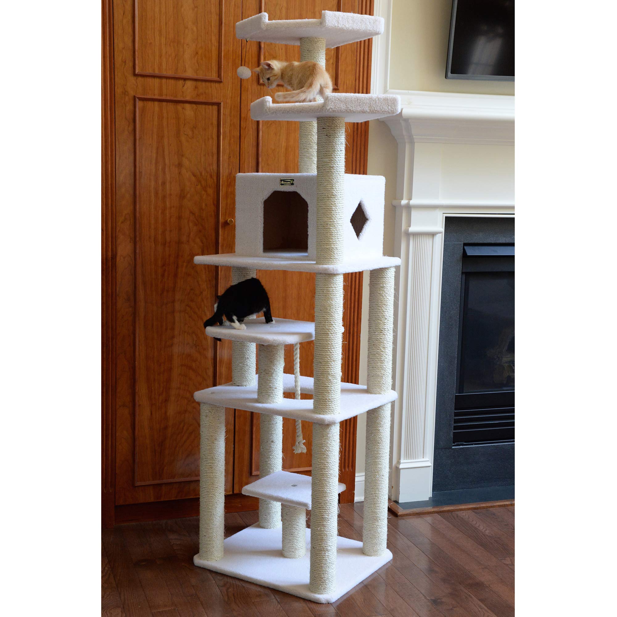 Armarkat Cat Tree Model B7801, Alabaster, 32''(L)X27''(W)X78''(H)