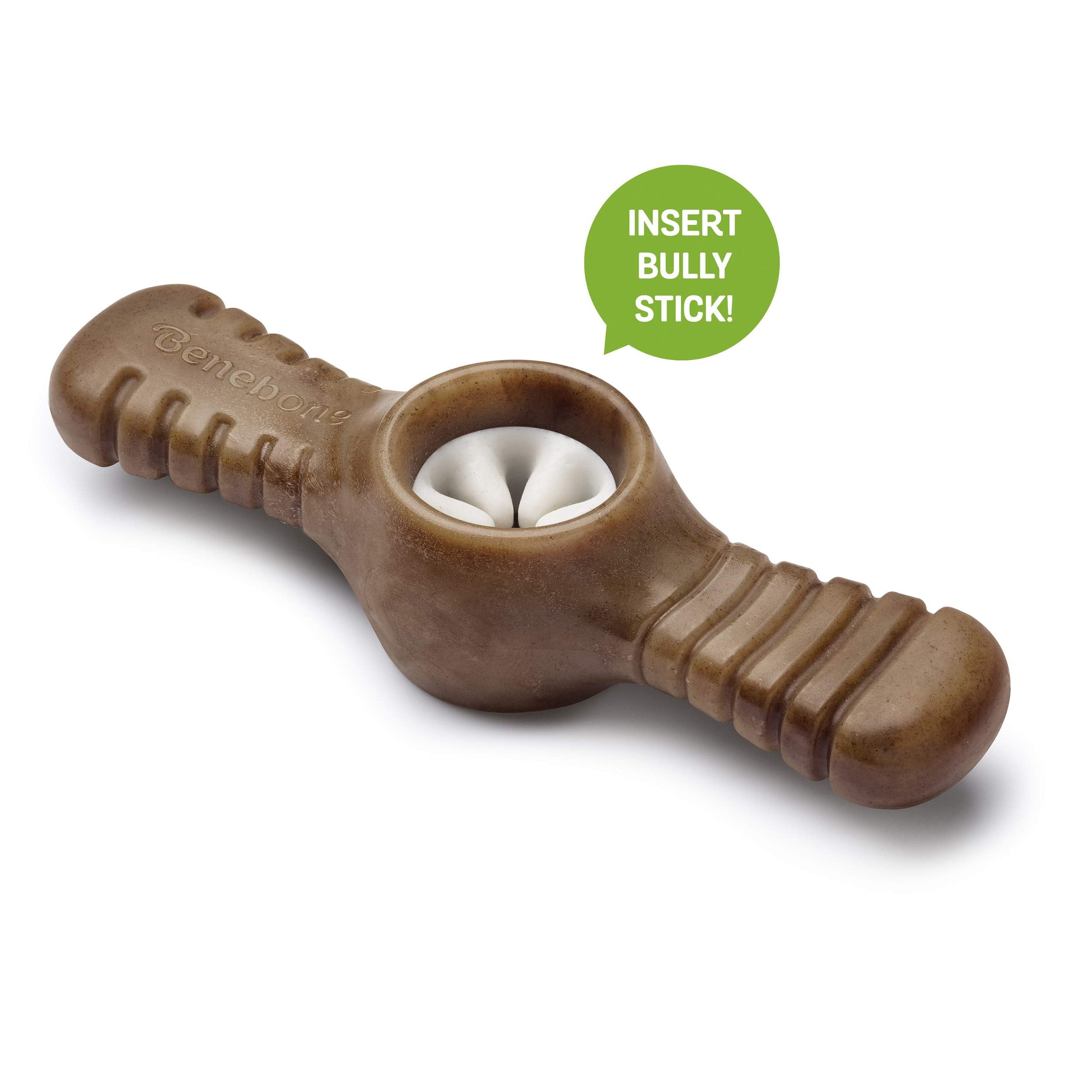 Benebone Pawplexer Interactive Treat Dispensing Tough Dog Puzzle Chew Toy, Made in USA, Medium, Real Bacon Flavor