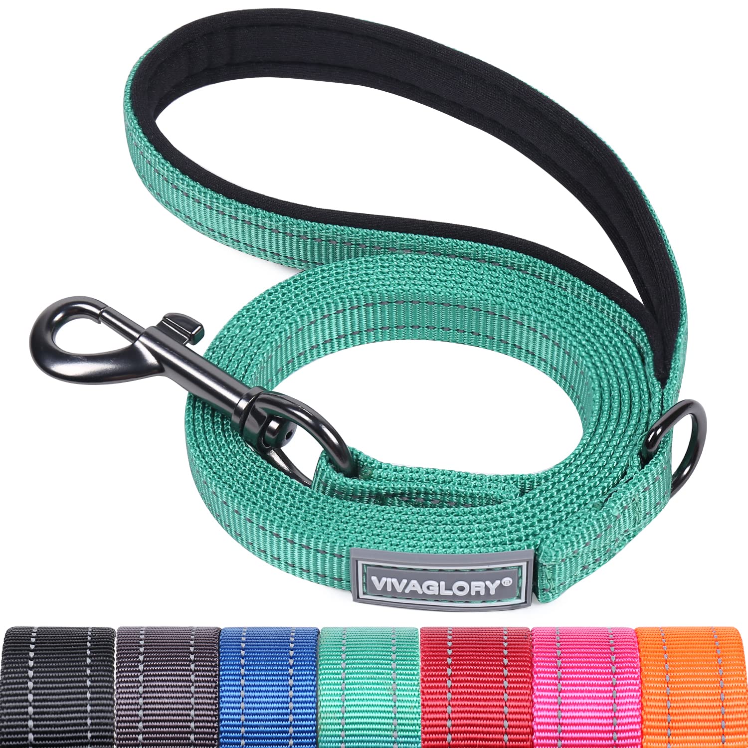 Vivaglory Dog Leash, Dog Training Leash With Comfortable Neoprene Padded Handle, Heavy Duty Walking Leash For Small & Medium Dogs