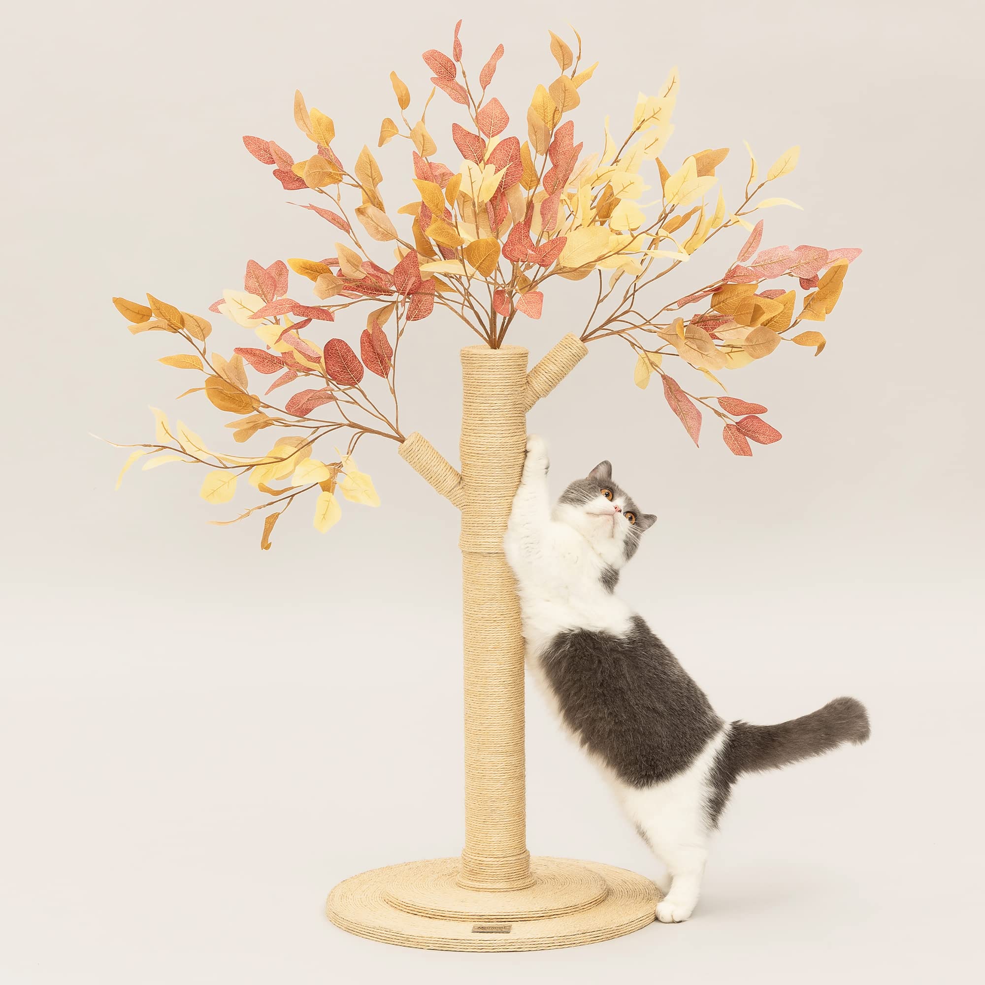 Cat Scratching Post 41.7' Tall Scratching Post For Indoor Cats Cat Scratcher Cat Tree Wrapped Sisal Rope Large Cat Scratching Post Cute Cat Scratching