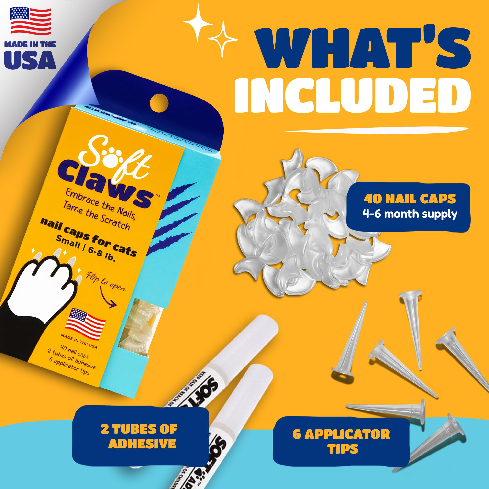 Feline Soft Claw Nail Caps M Blu Sprk