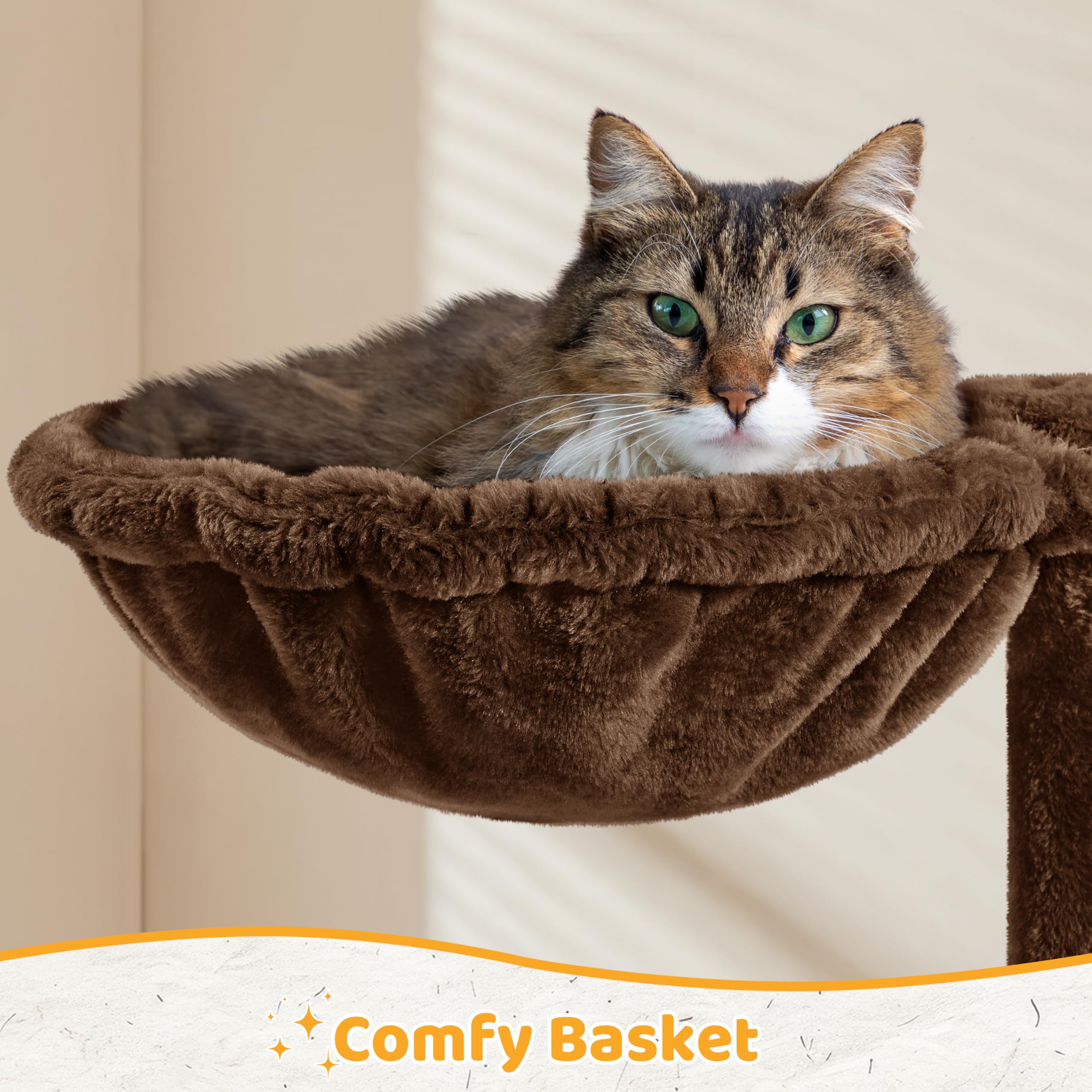 Yaheetech Cat Tree Cat Tower 51 Inch Cat Trees And Condos For Indoor Cats With Sisal Scratching Post, Cozy Plush And Hammock As