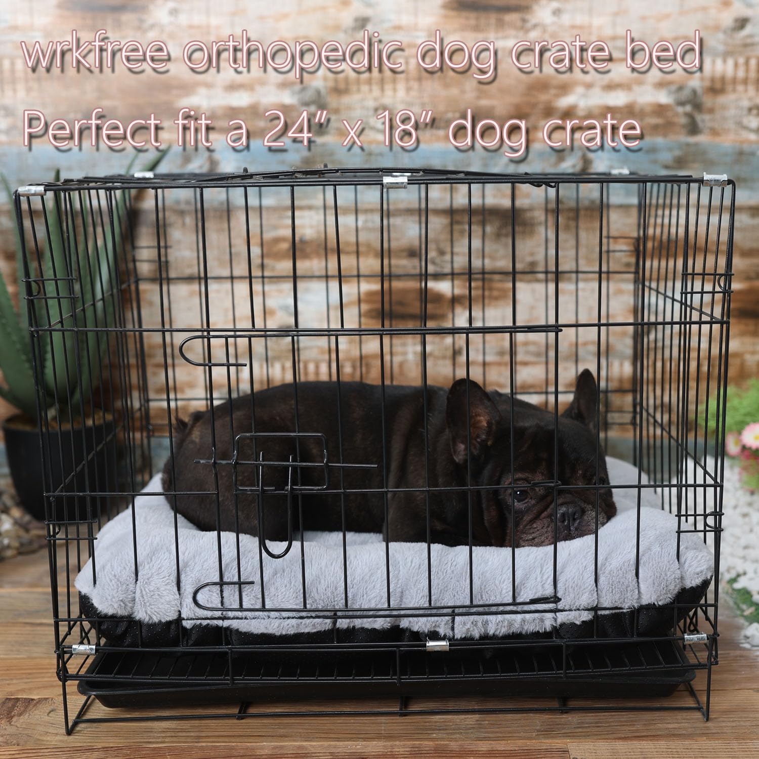 Wrkfree Dog Crate Mat 24 Inch Washable For Small Dogs Comfy Fluffy For 24 Inch Dog Cage Kennel Indoor And Outdoor Use