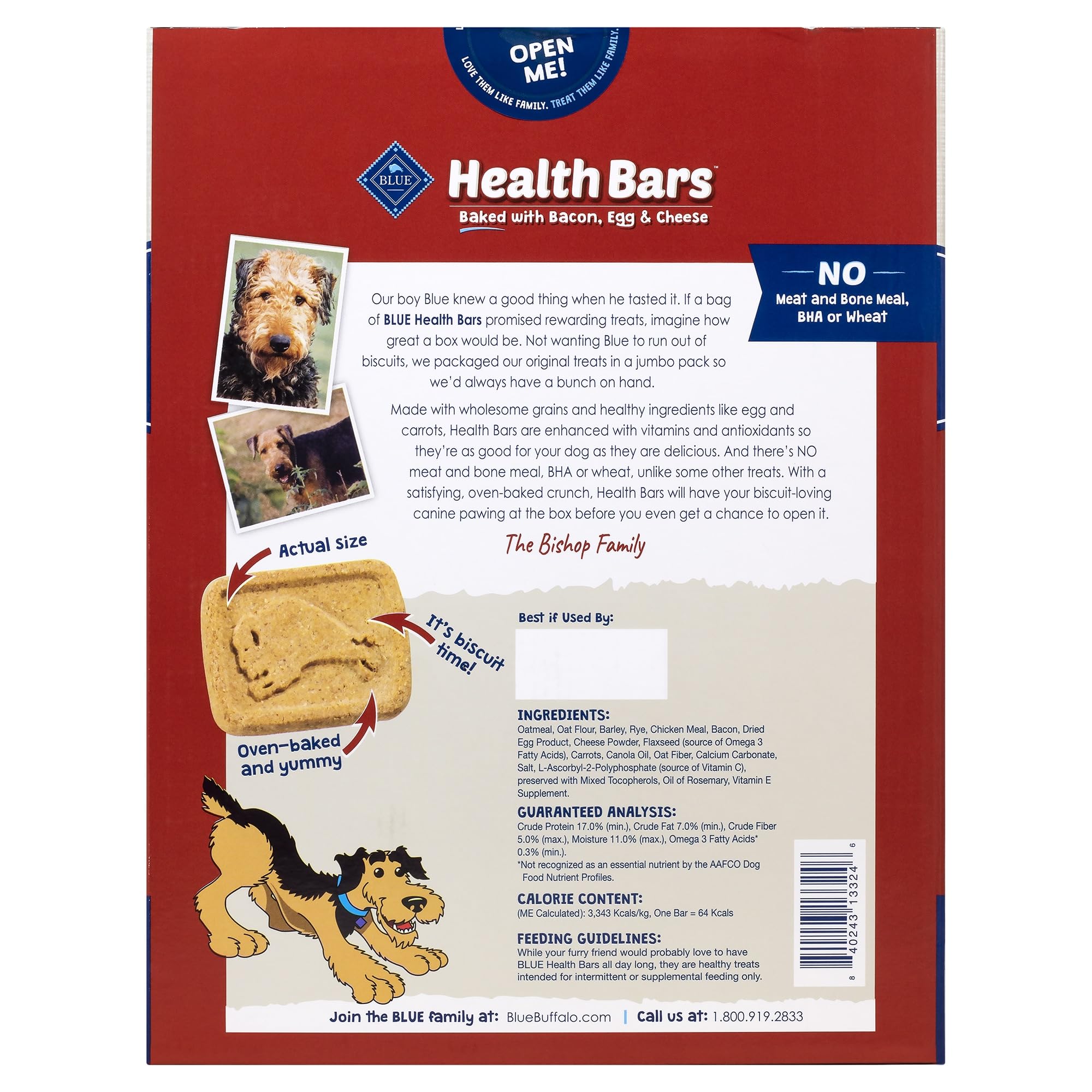 The Blue Buffalo Health Bars for Dogs 5 Lb Pantry Pack, 5 Lb