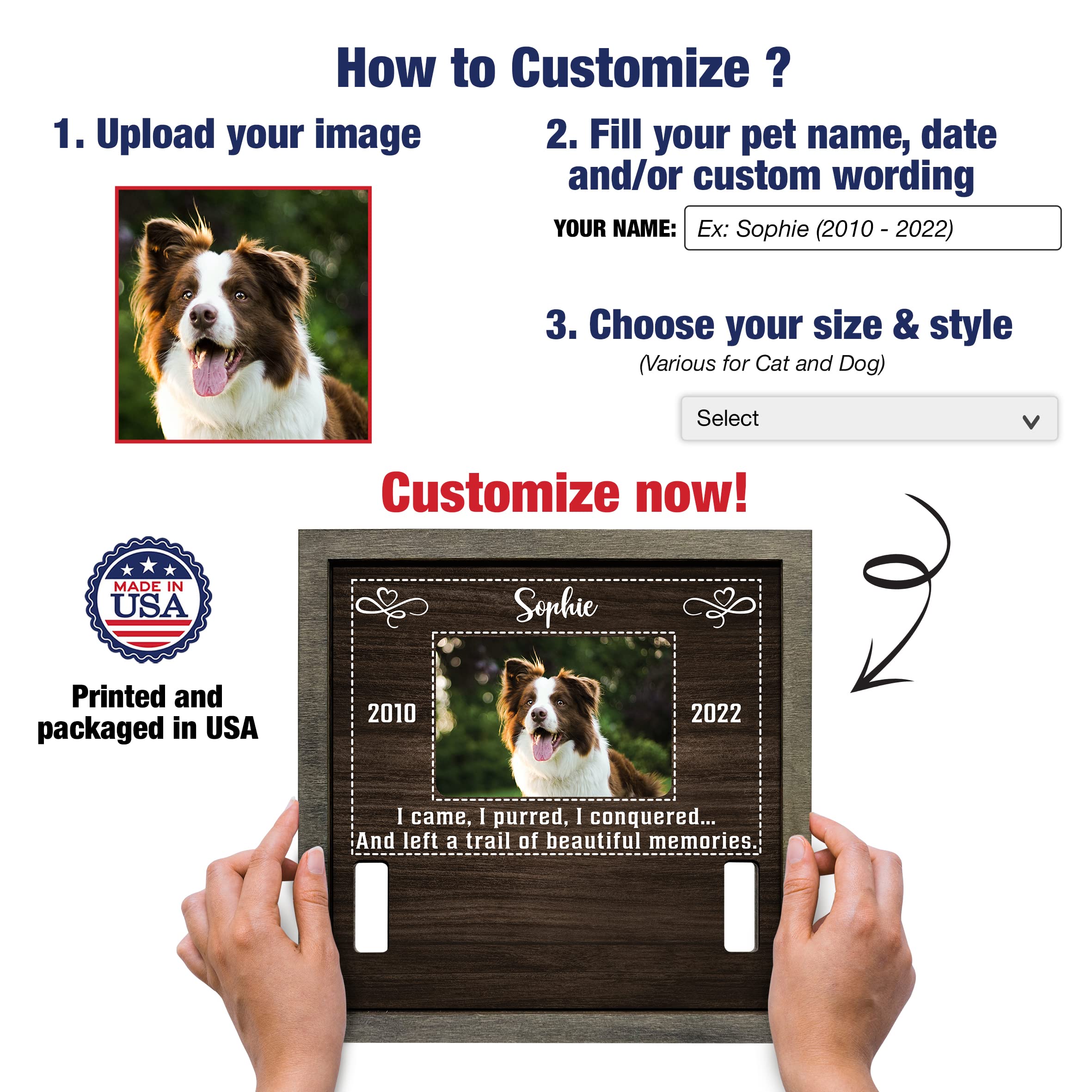 Bfigift Customized Dog Picture Frames For Dogs That Passed Personalized Dog Gifts For Pets Dog Memorial Frames Pet Photo Frames And Memorials Loss Of Dog Gifts Rainbow Bridge Pet Memorial Gifts