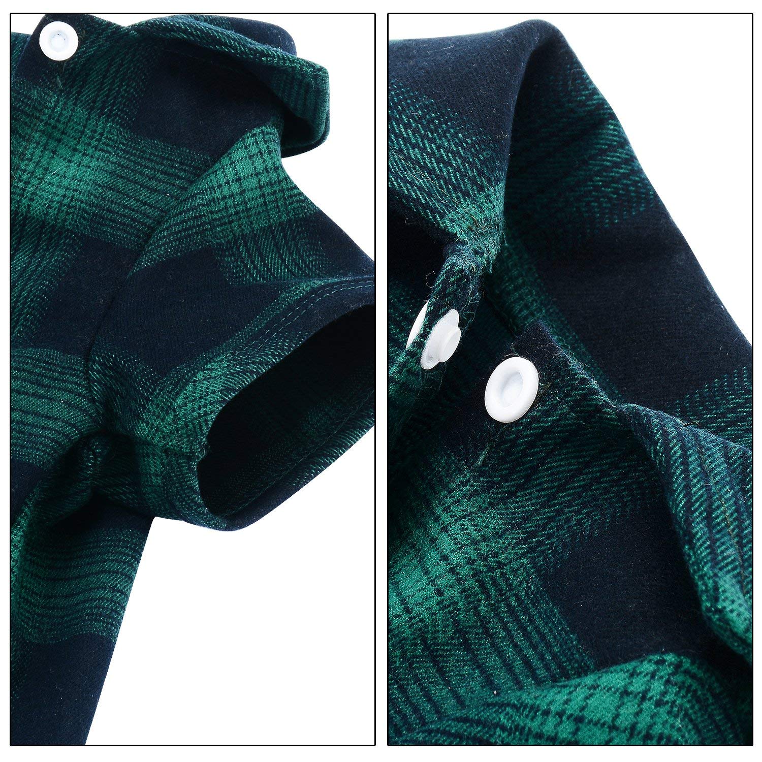 Koneseve Dog Shirt, Pet Plaid Clothes Shirt T-Shirt, Sweater Bottoming Shirt For Small Dog Cat Puppy Grid Adorable Wearing Stylish Cozy Halloween,Christmas Costumes {Green;L/Large}