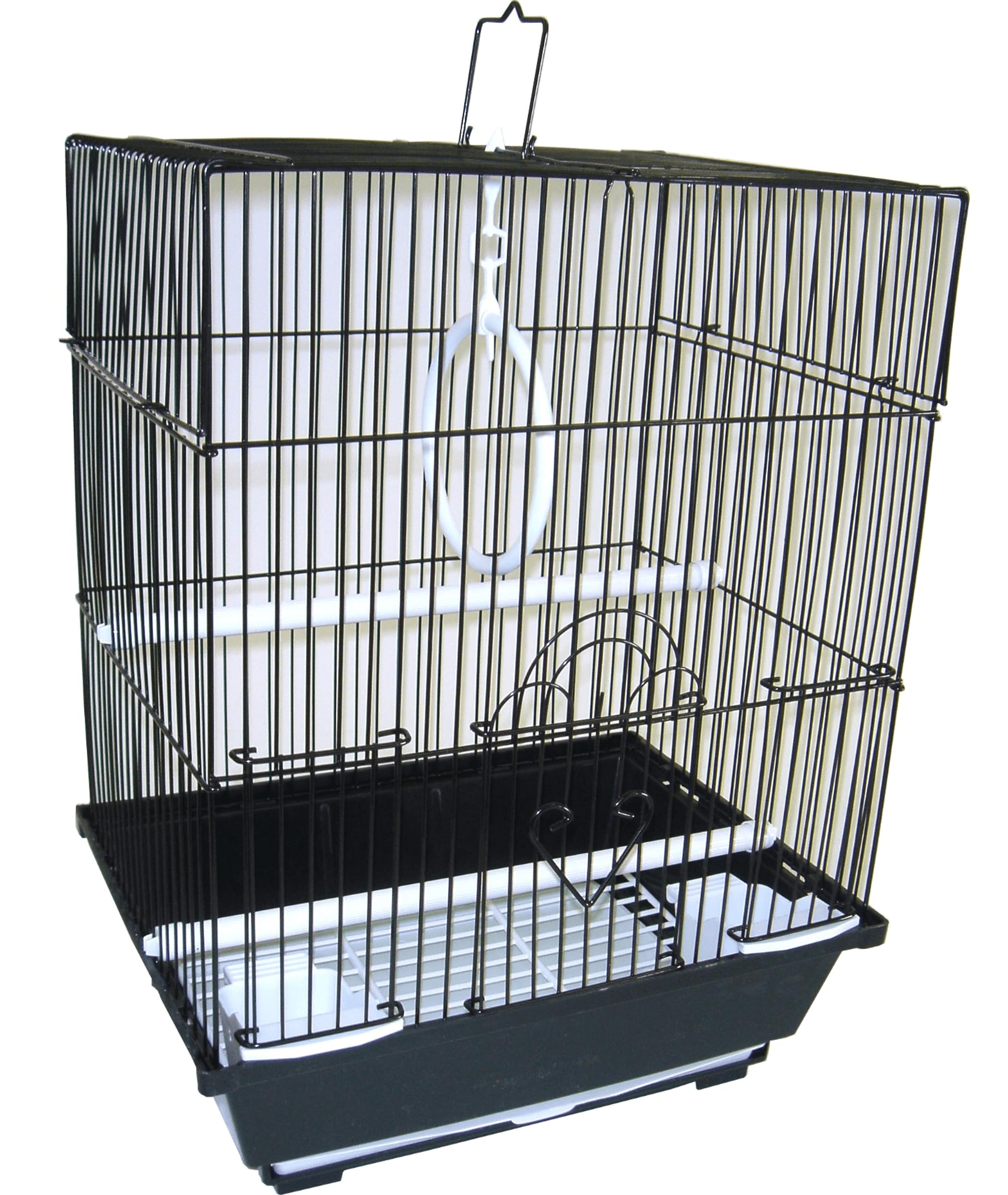 Yml A1324Mblk Flat Top Medium Parakeet Cage, 13.3'' X 10.8'' X 16.5''