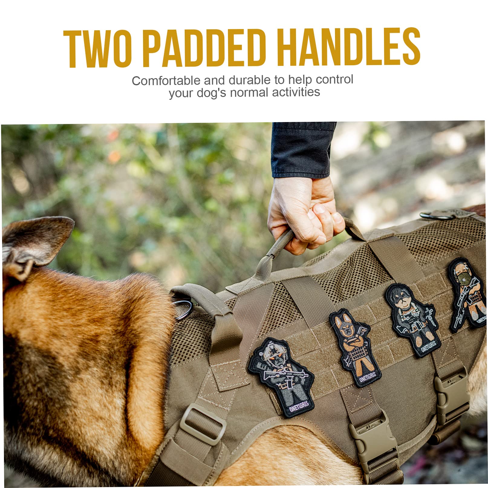 Onetigris No Pull Tactical Dog Harness For Medium Dog, Aire Mesh Dog Vest Harness, Breathable Military Dog Molle Vests With Hand