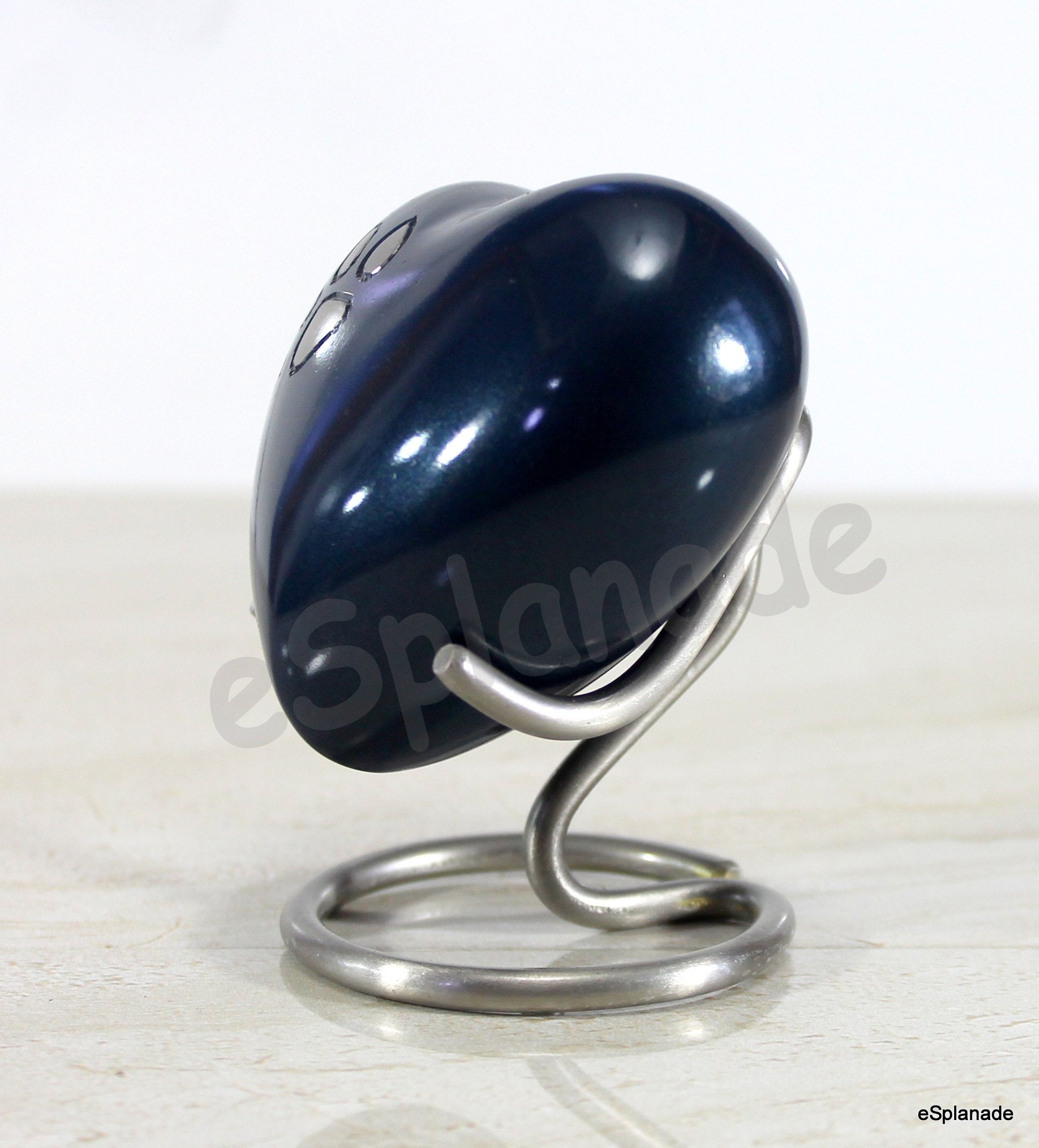 Esplanade Pet Cremation Urn Memorials Container Jar Pot | Brass Urn | Metal Urn | Burial Urn | Memorials Keepsake | Pet Dog Cat Urn (Blue With Stand)