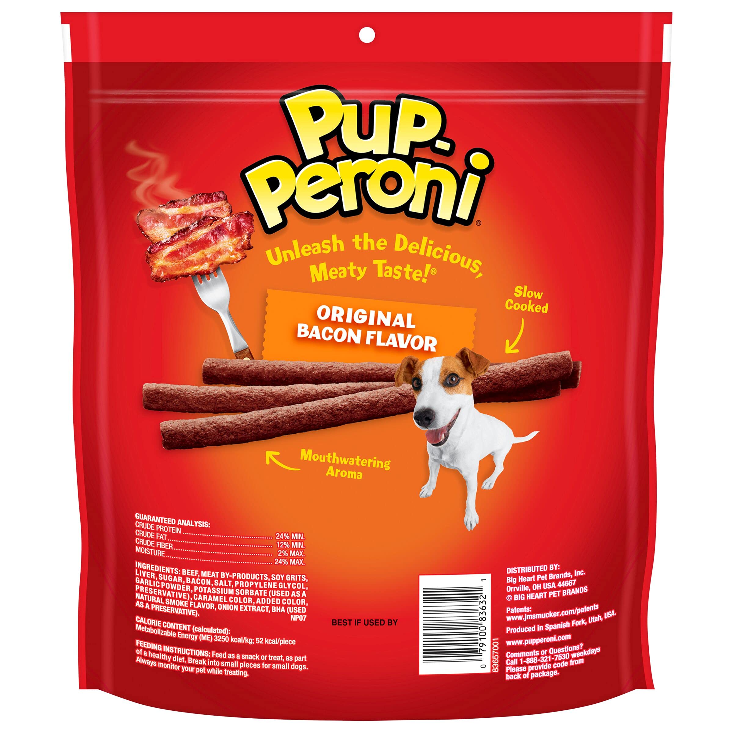 Pup-Peroni Original Bacon Flavor Dog Snacks, 22.5 Ounce Bag (Pack of 4)