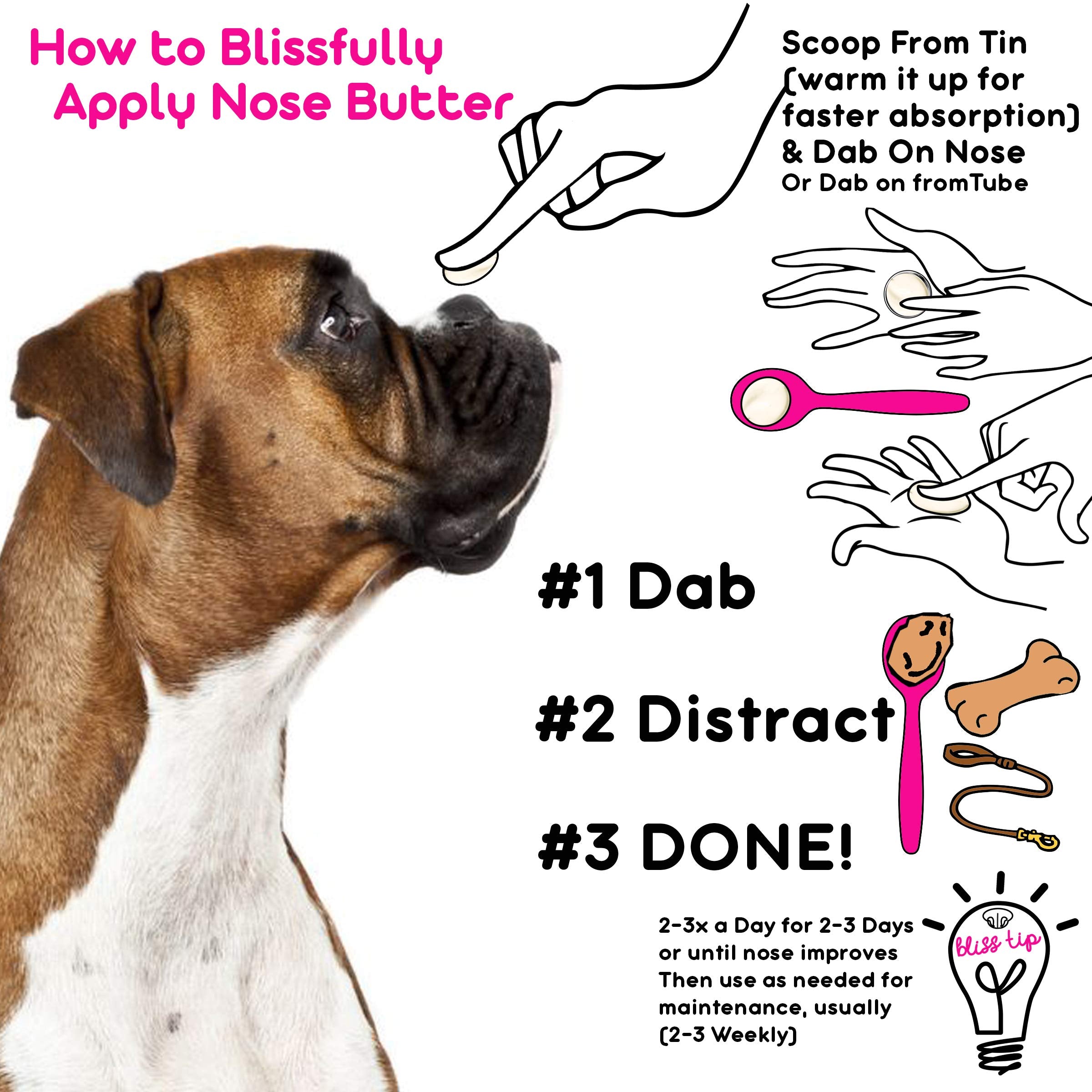 The Blissful Dog White Boxer Nose Butter, Versatile Dog Nose Balm for Dry Nose, Handcrafted Nose Moisturizer, Easy-to-Apply Dog