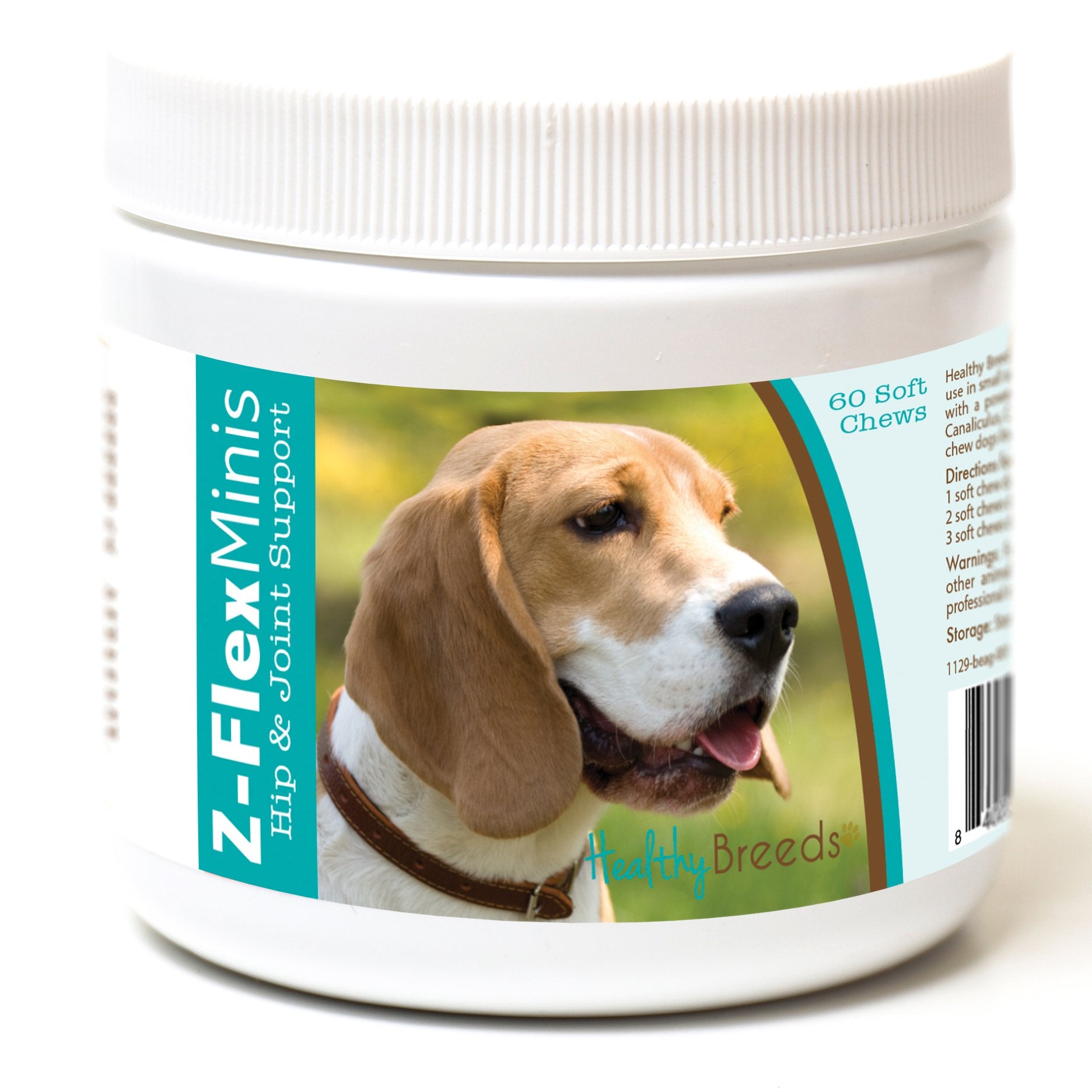 Healthy Breeds Beagle Z-Flex Minis Hip and Joint Support Soft Chews 60 Count