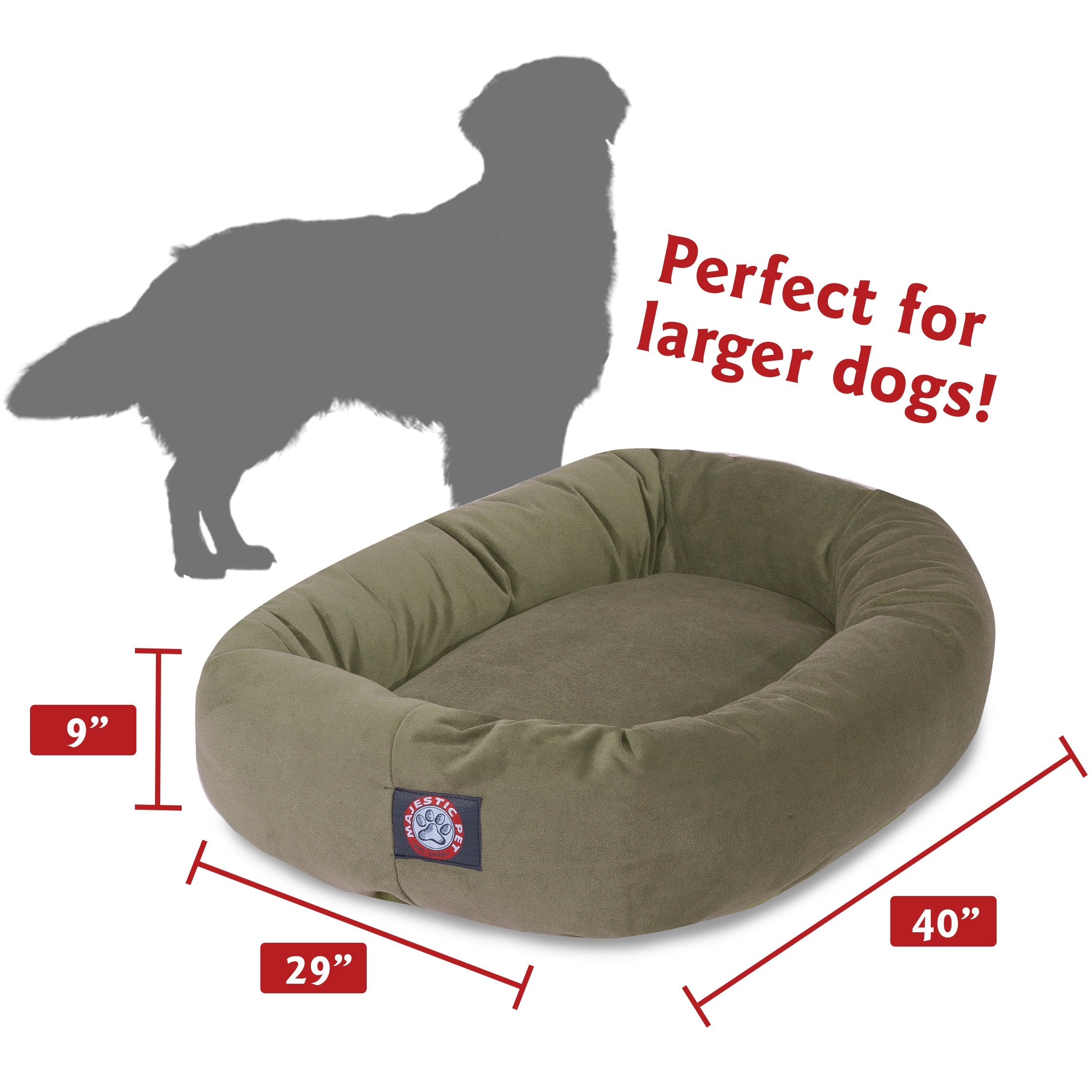 Majestic Pet Villa 32 Inch Shredded Memory Foam Dog Bed For Medium Sized Dogs 32X23X7 Inch-Orthopedic Dog Bed - Durable Pet Bed