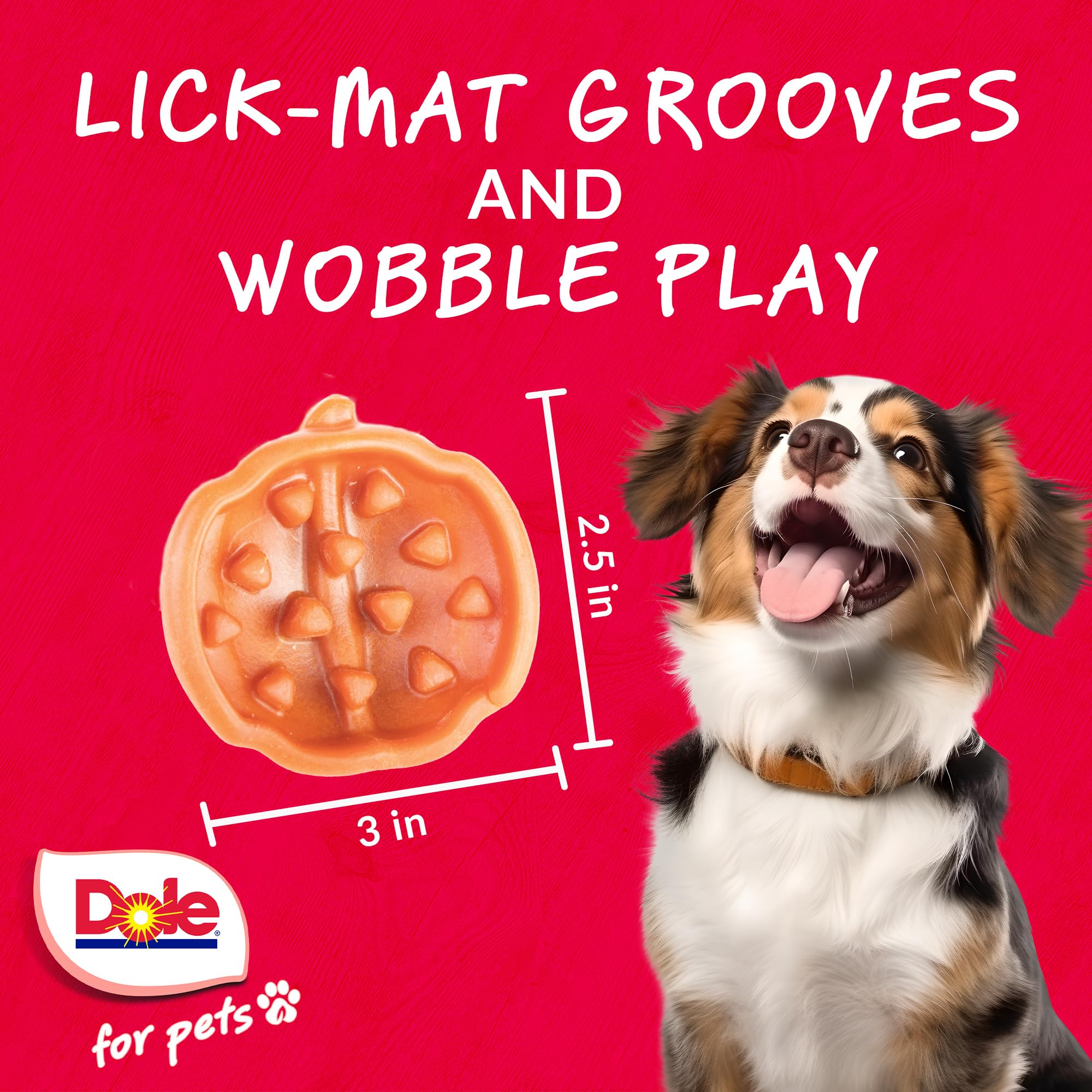 Dole for Pets Freshly Fetched Lasting Chew, Pumpkin Flavor Dog Treats | Flavored with Real Veggies, No Wheat, Corn, Soy, Artific