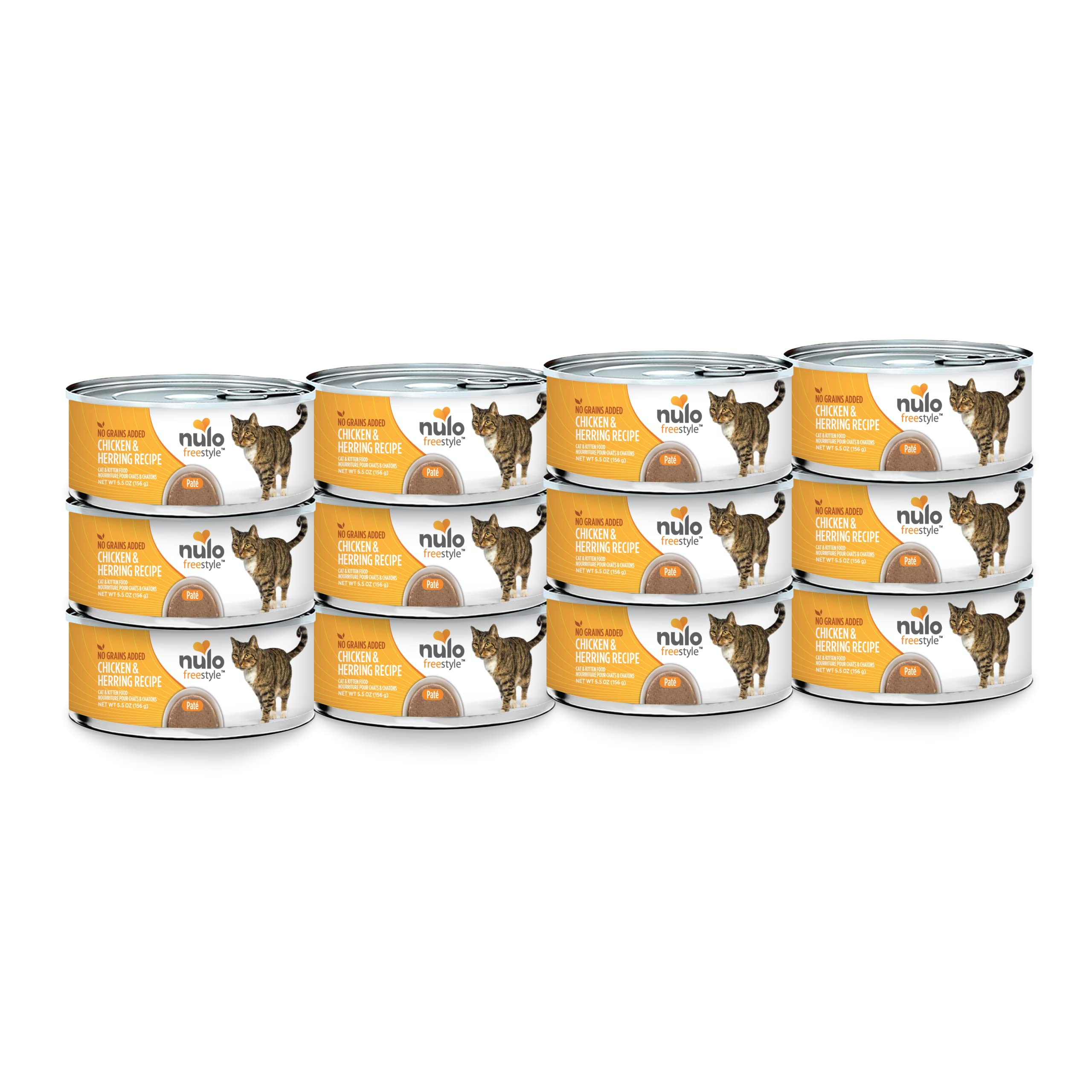 Nulo Freestyle Cat & Kitten Wet Pate Canned Cat Food, Premium All Natural Grain-Free, with 5 High Animal-Based Proteins & Vitami