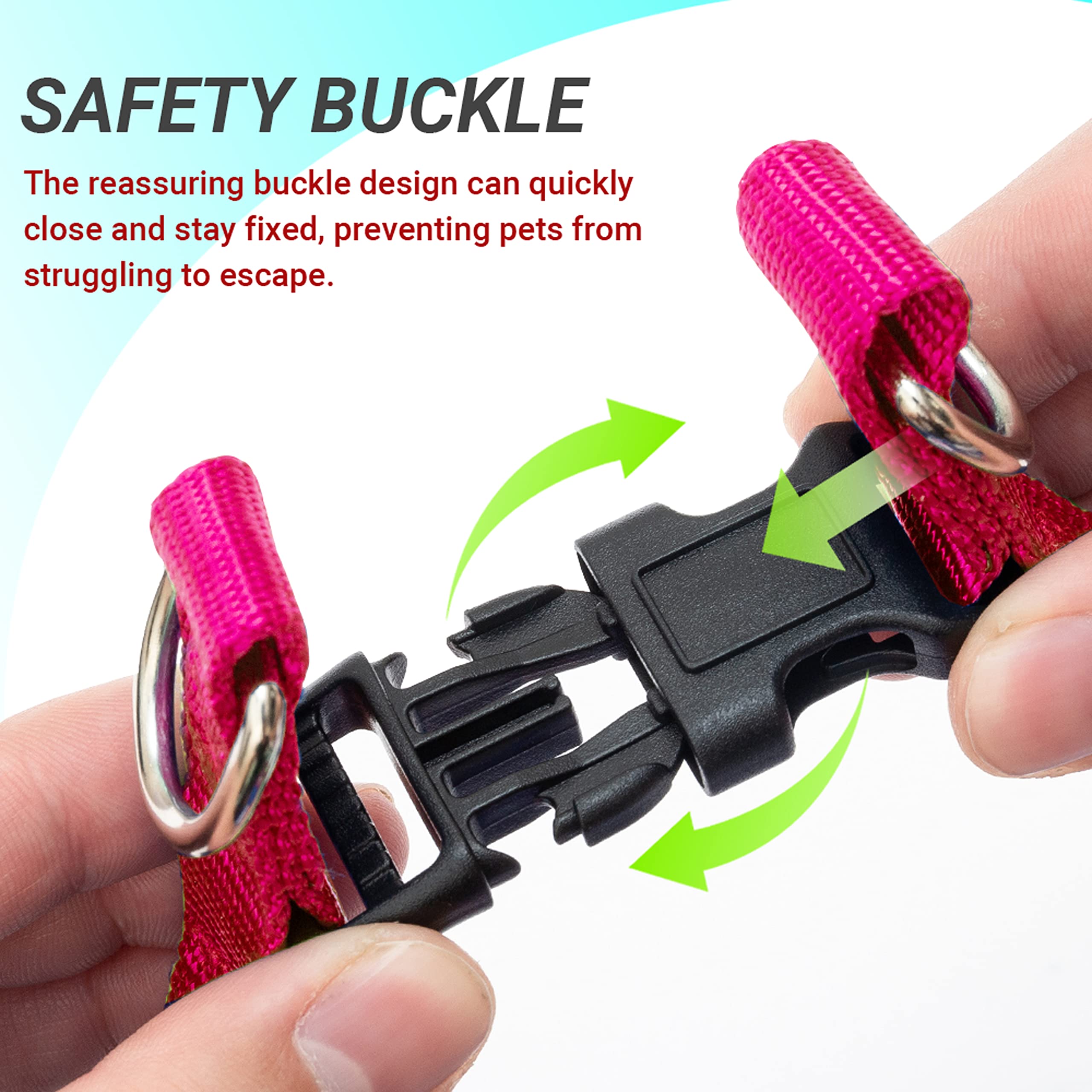 No Pull Dog Harness - Adjustable Step-In Harness & Leash Set For Small, Medium, Large Dogs - Escape Proof Soft Pet Harness For W