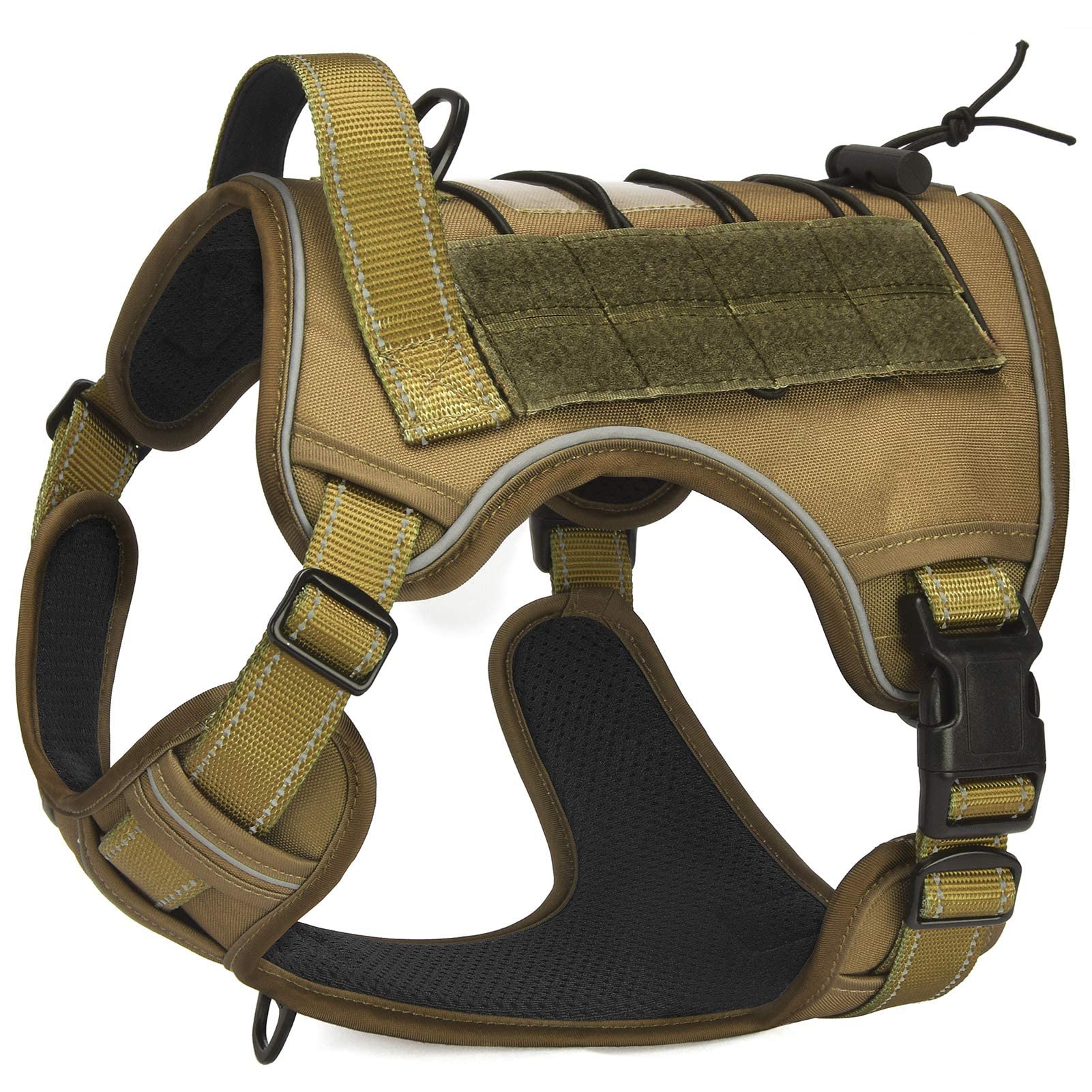 CBBPET Tactical Dog Harness for Small Medium Large Dogs No Pull Adjustable Harness Training Easy Control Pet Vest,Reflective Wor