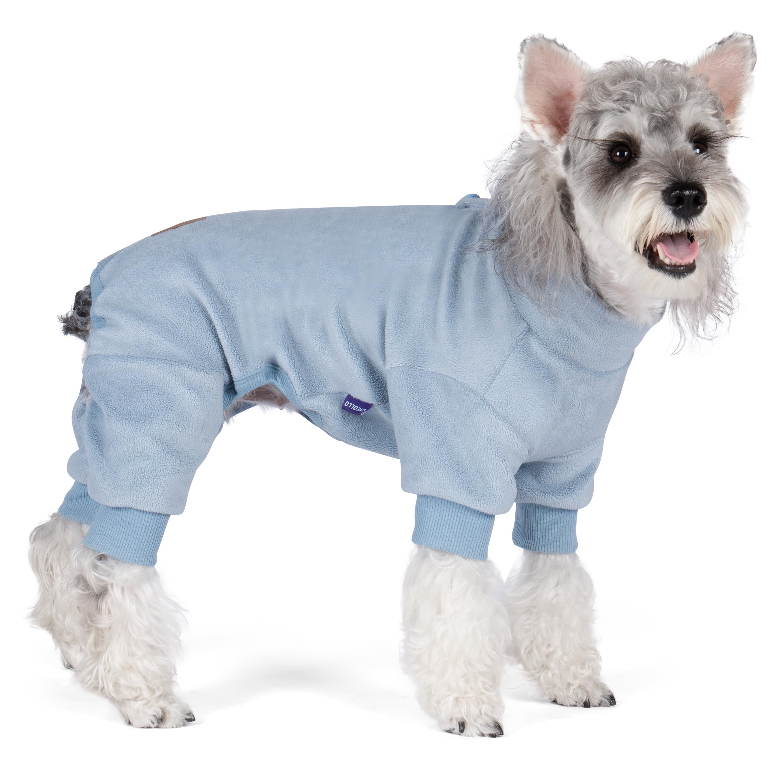 Cyeollo Dog Pajamas X-Large, Stretchable Fleece Pet Onesie Coat For Small Medium Sized Dogs Pjs Warm Doggie Jumpsuit Soft Cold W