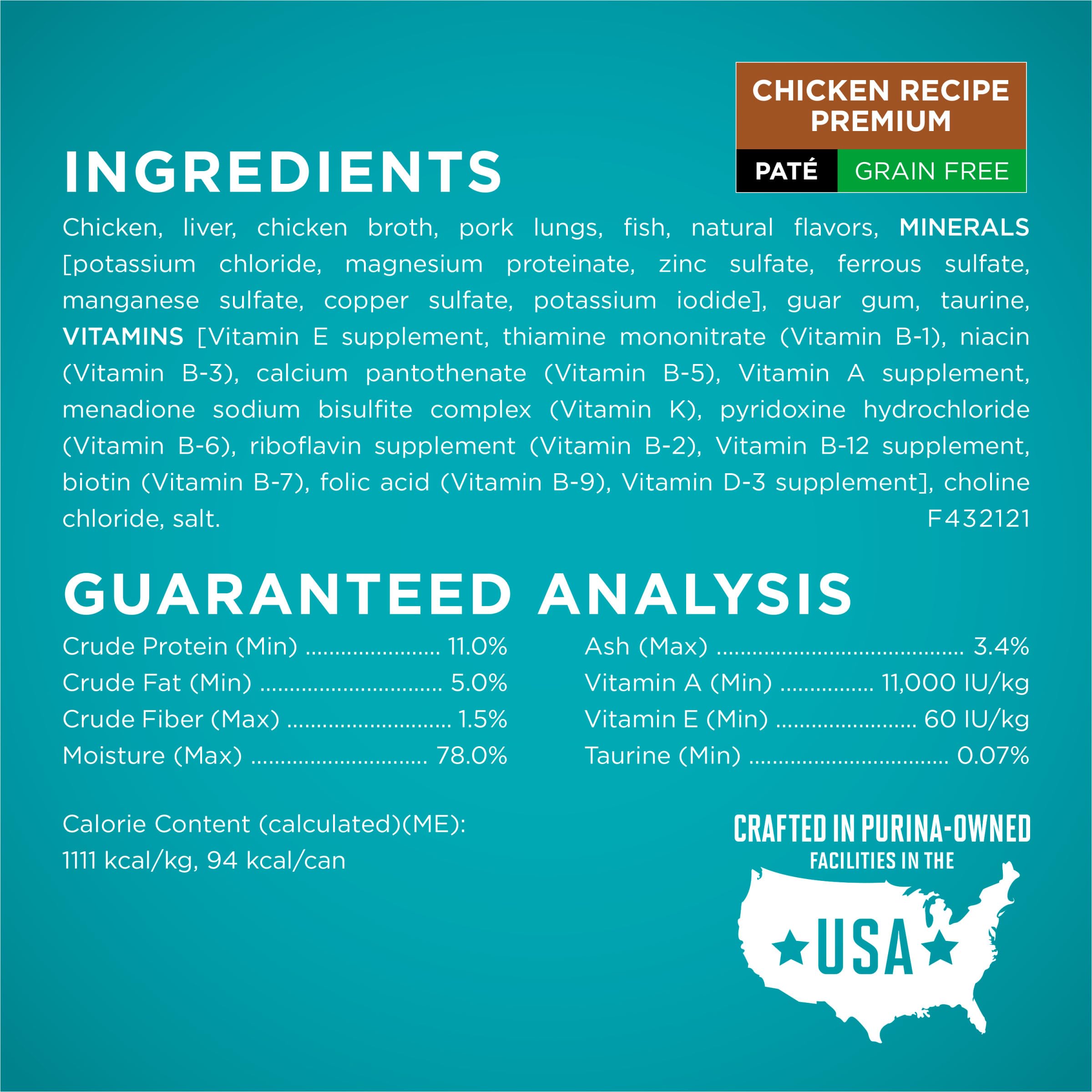 Purina ONE Grain Free Wet Cat Food Variety Pack, 3 oz Pull-Top Cans, Beef, Chicken & Ocean Whitefish, 24 Total Cans