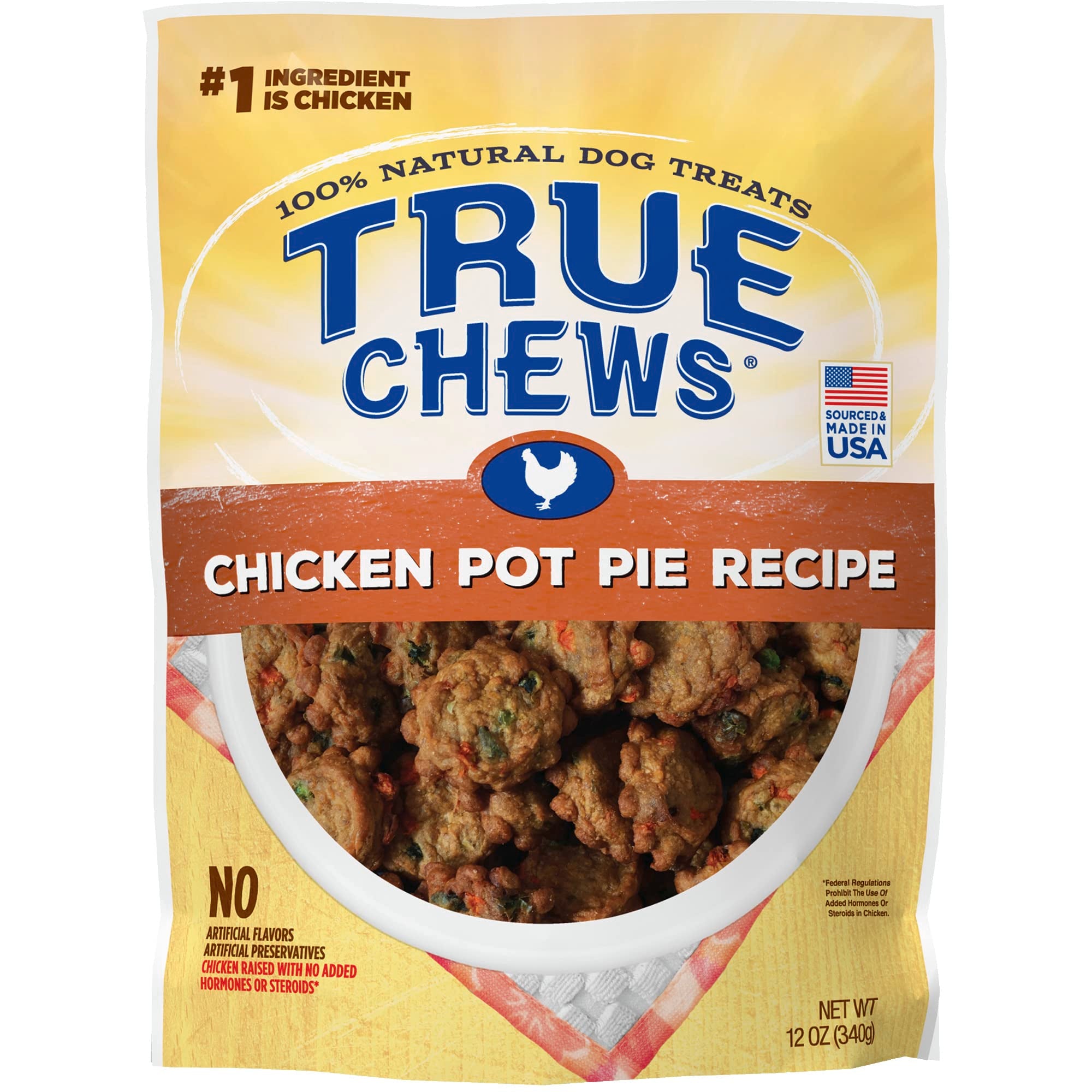Blue Buffalo True Chews Natural Dog Treats Chicken Pot Pie Recipe, 12 oz bag