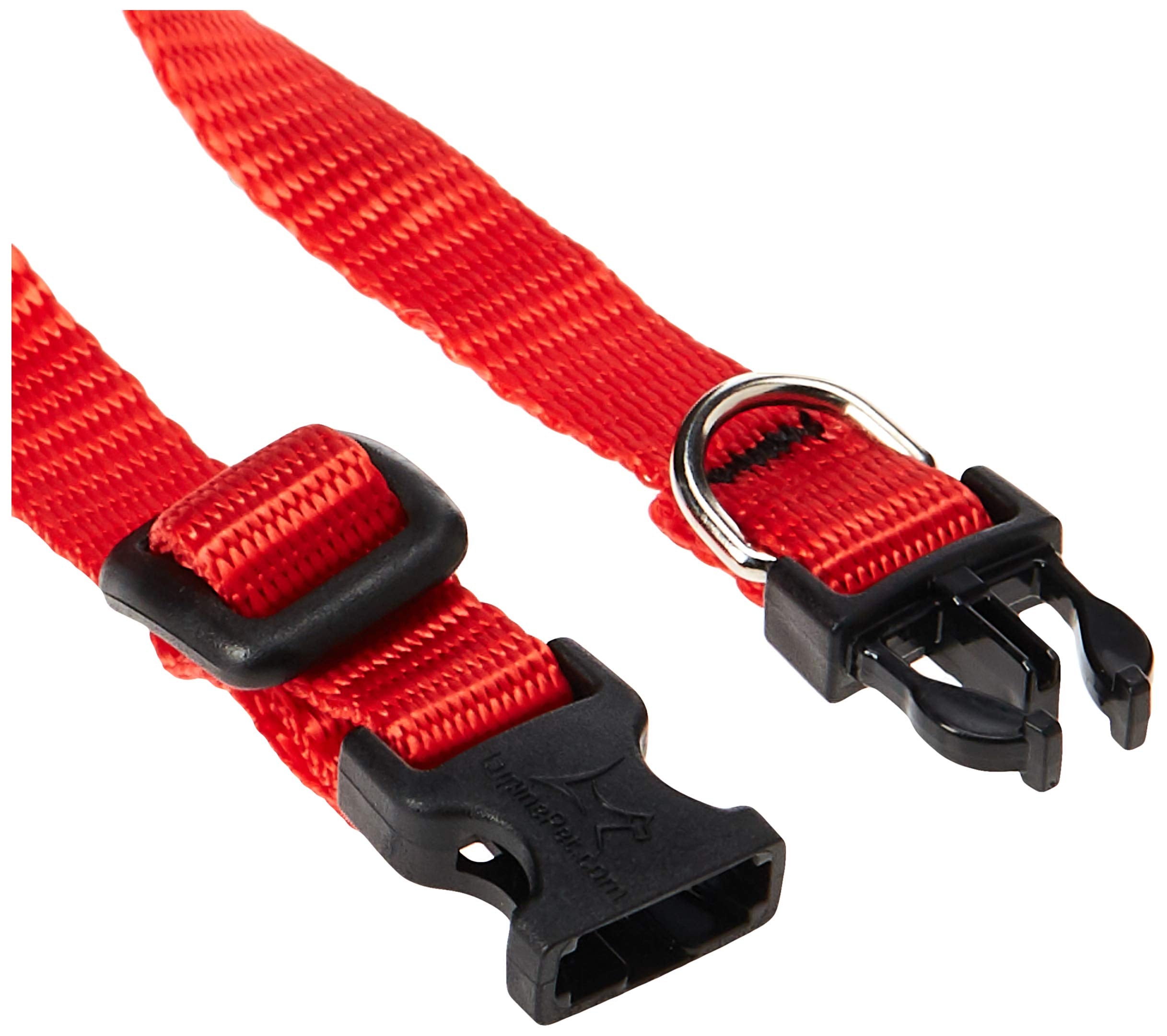 LupinePet Basics 1/2'' Red 6-9'' Adjustable Collar for Extra Small Dogs