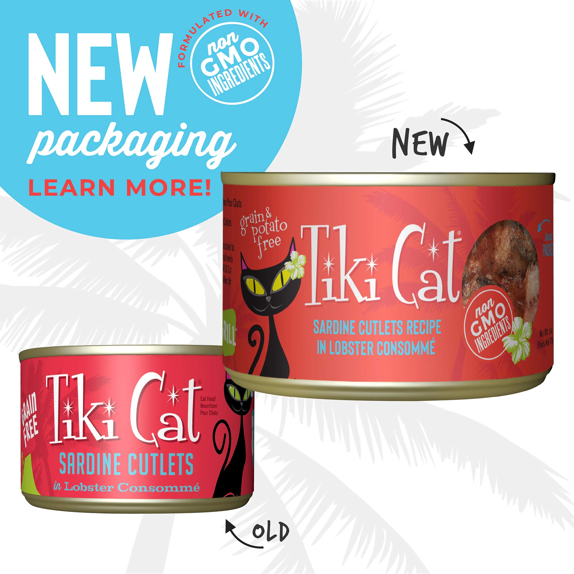 Tiki Cat Grill Wet Cat Food, Sardine Cutlets, 6 oz. Cans (8 Count)
