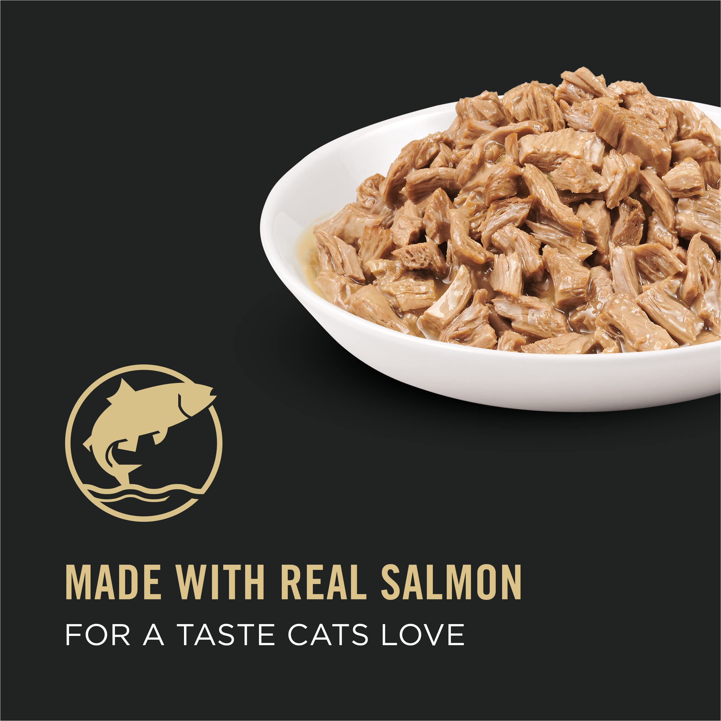 Purina Pro Plan Gravy Wet Cat Food, Salmon Entree in Sauce, (24) 5.5 oz. Cans