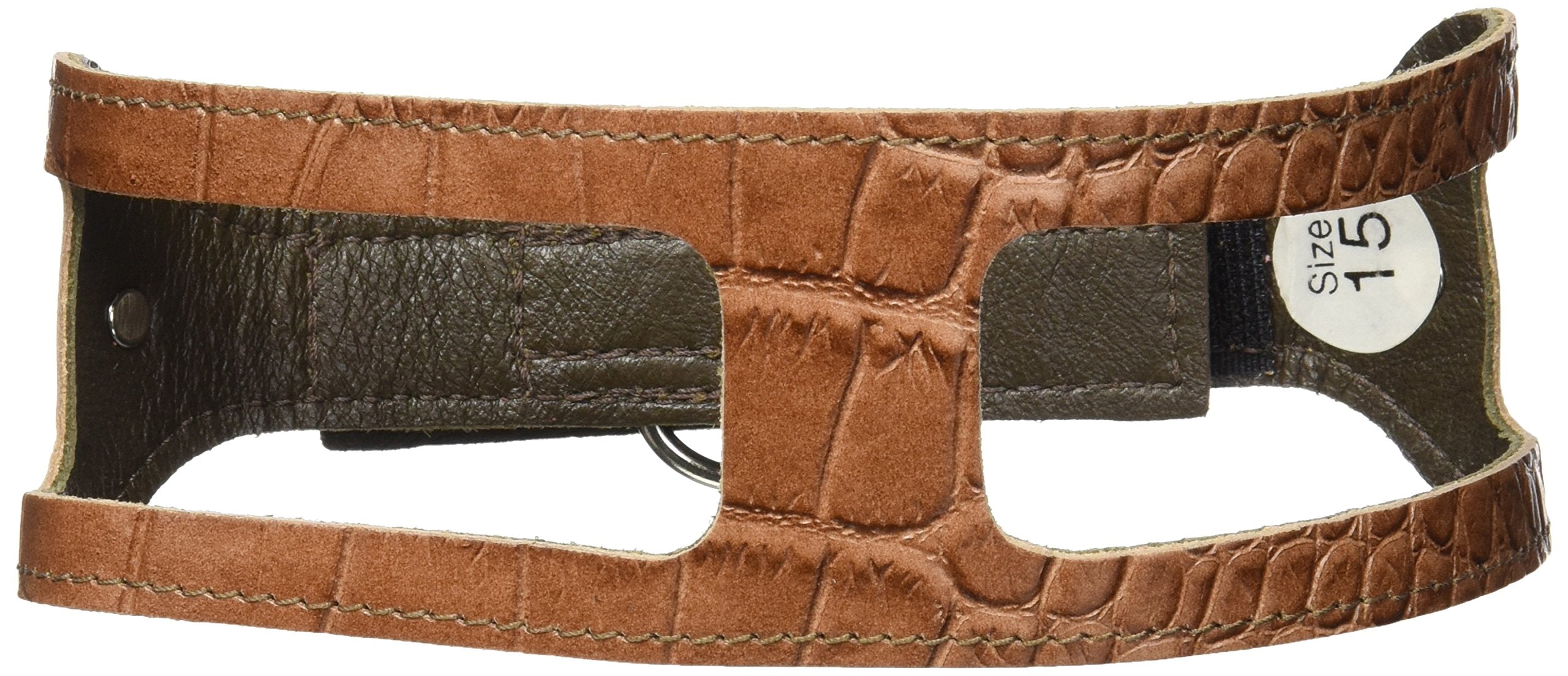 Chokefree Pet Shoulder Collar, 15', Croco Mocha