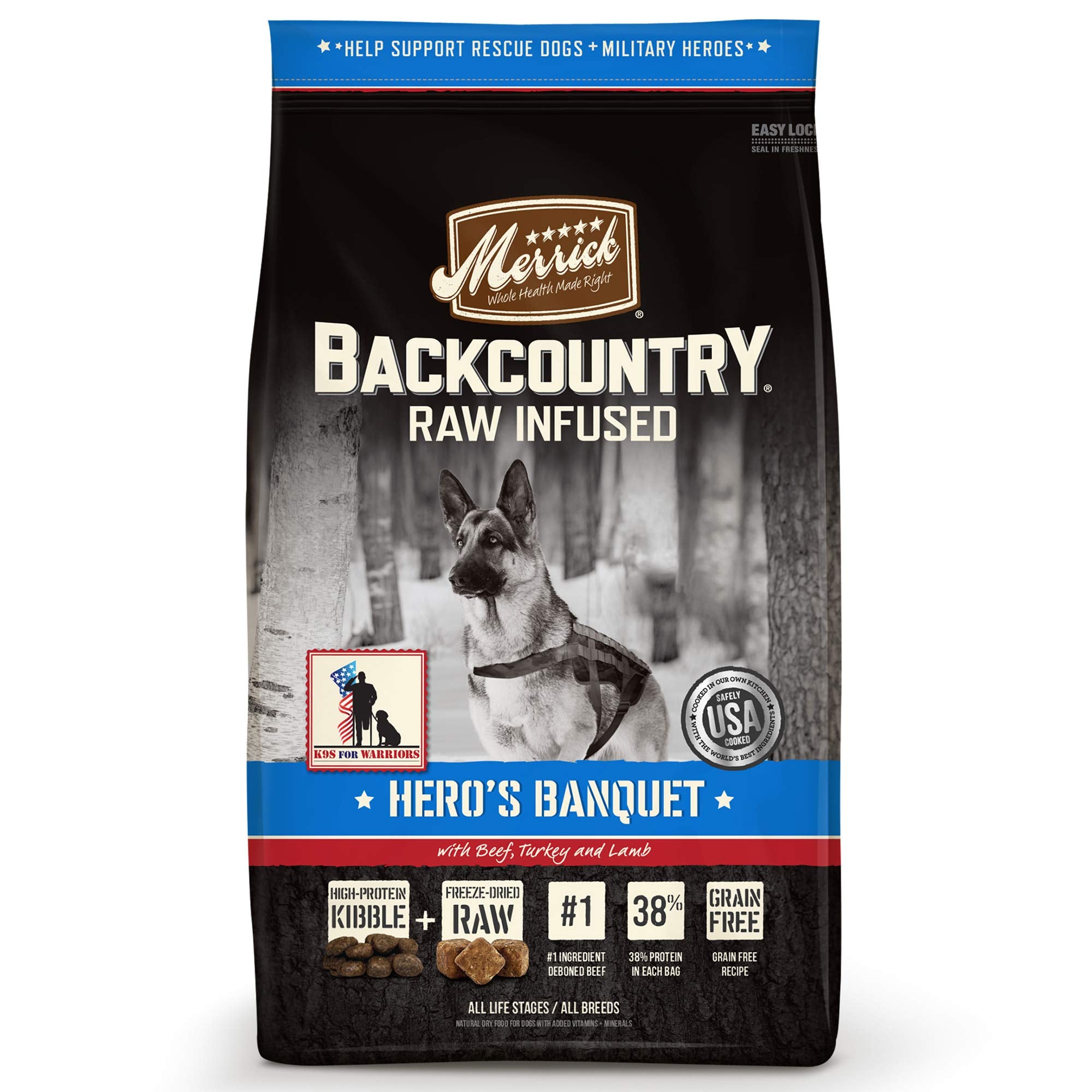 Merrick Backcountry Grain Free HeroS Banquet Dry Dog Food, 4 Lbs., Model:47009