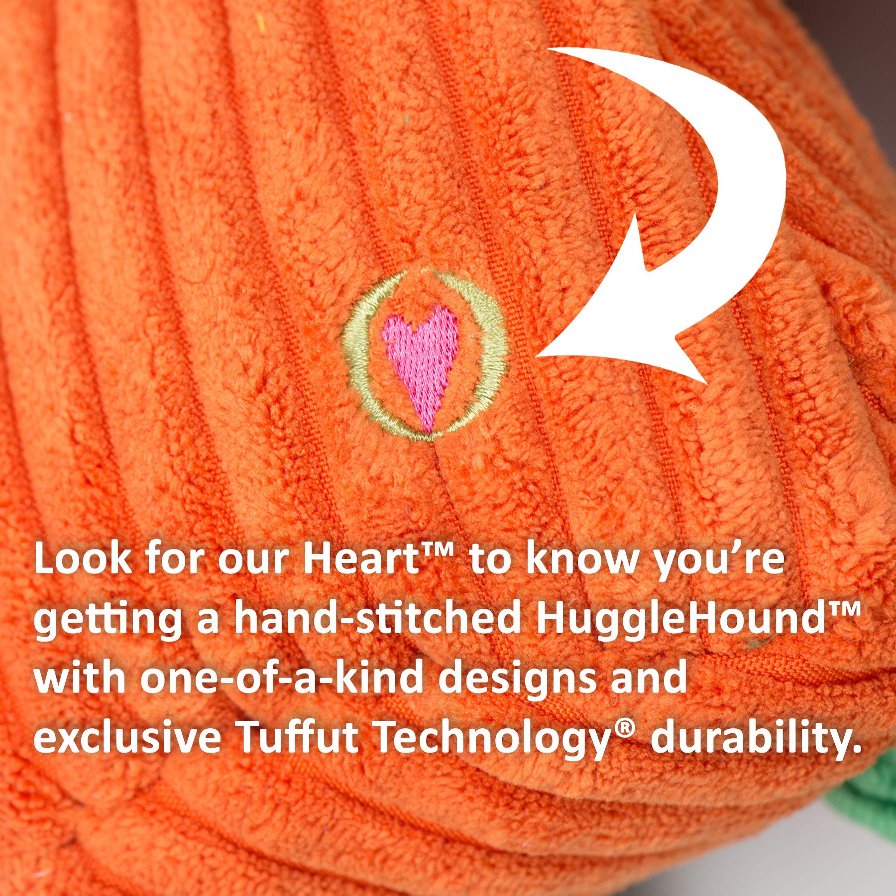 HuggleHounds Knotties Plush Dog Toy for Large Dogs - Durable Corduroy, Squeaky Sock Monkey, Model 10523