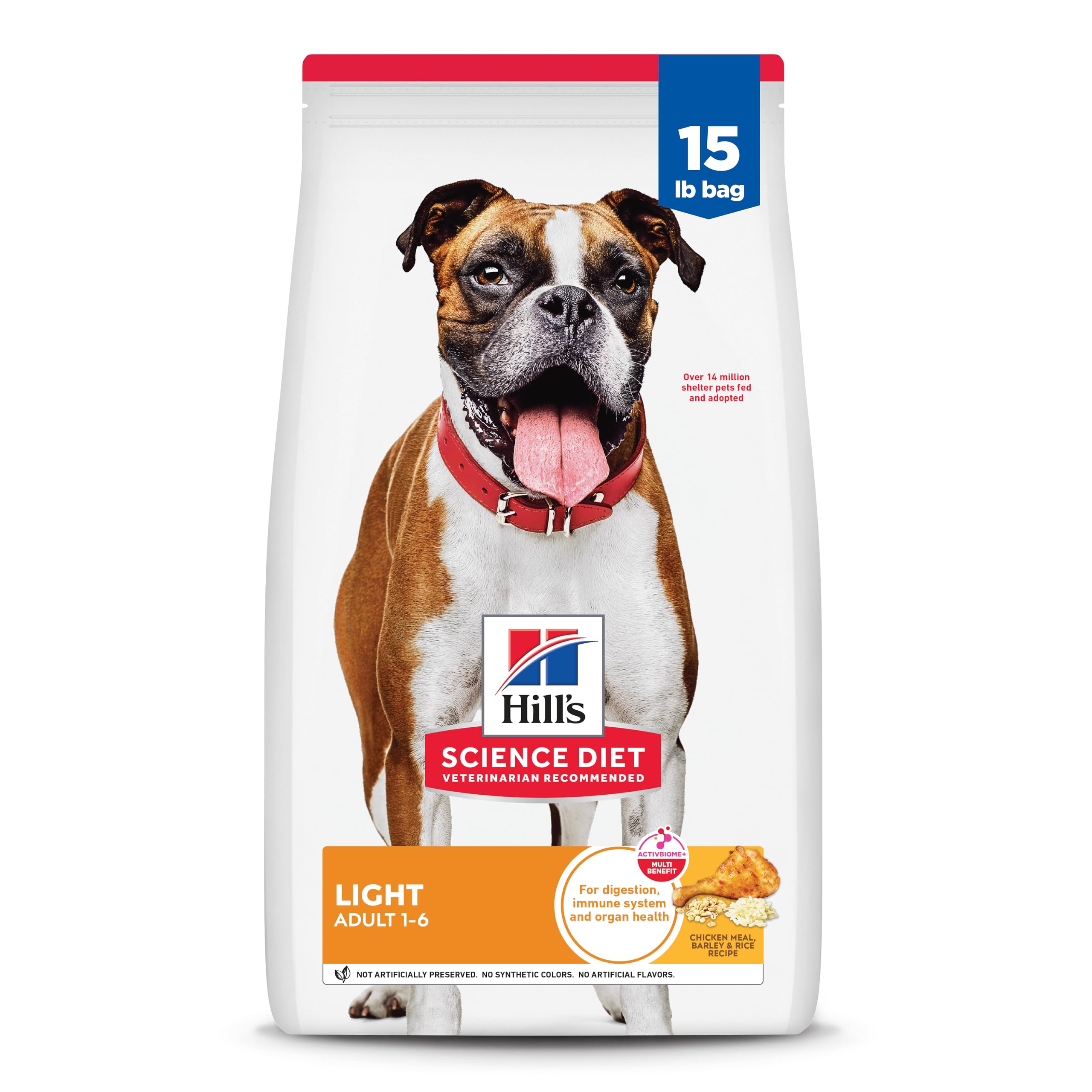 Hills Science Diet Adult Light Chicken Meal & Barley Dry Dog Food, 15 lbs.